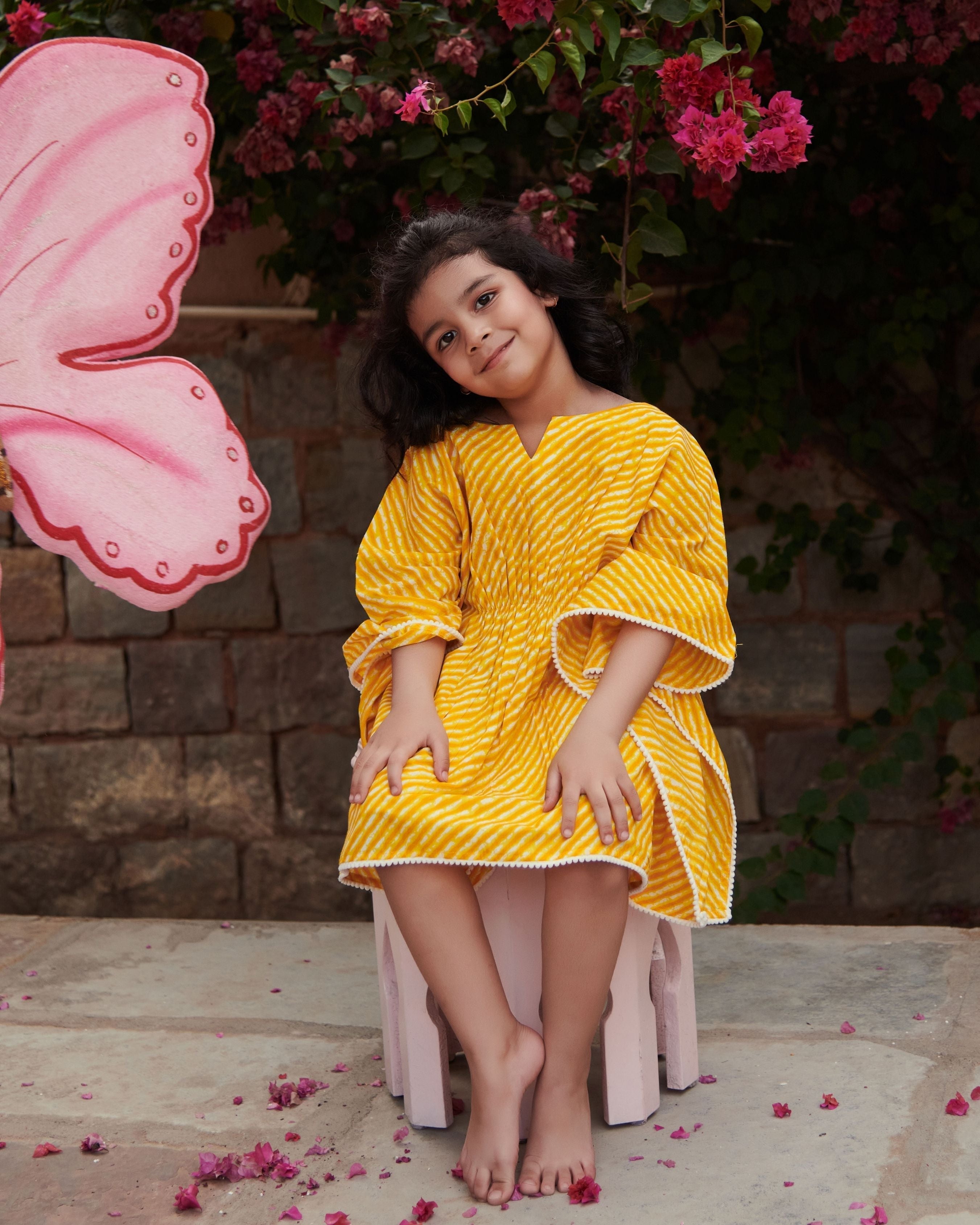Aachho Lemonade Tie & Dye Cotton Kaftan - view 2