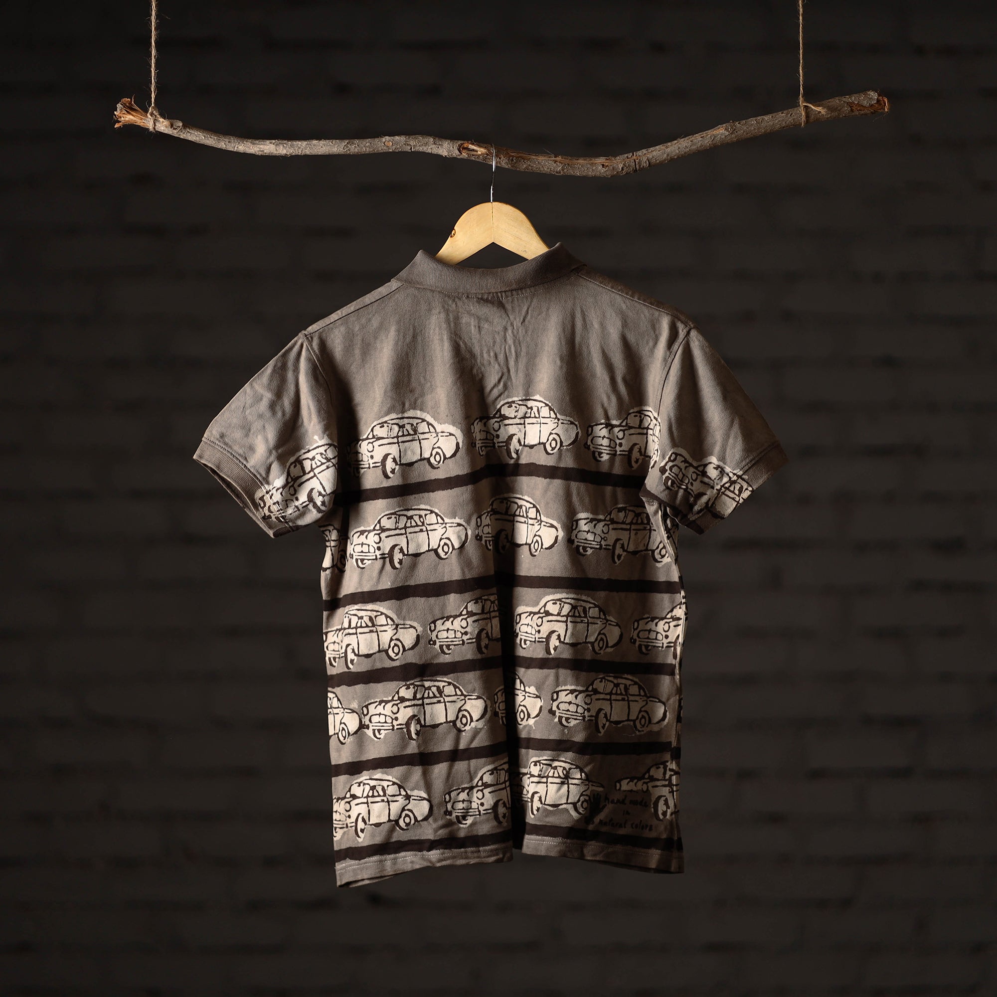 BINDAAS UNLIMITED Bindaas Block Art Printed Cotton Unisex Polo Collar T-shirt 63 - view 4