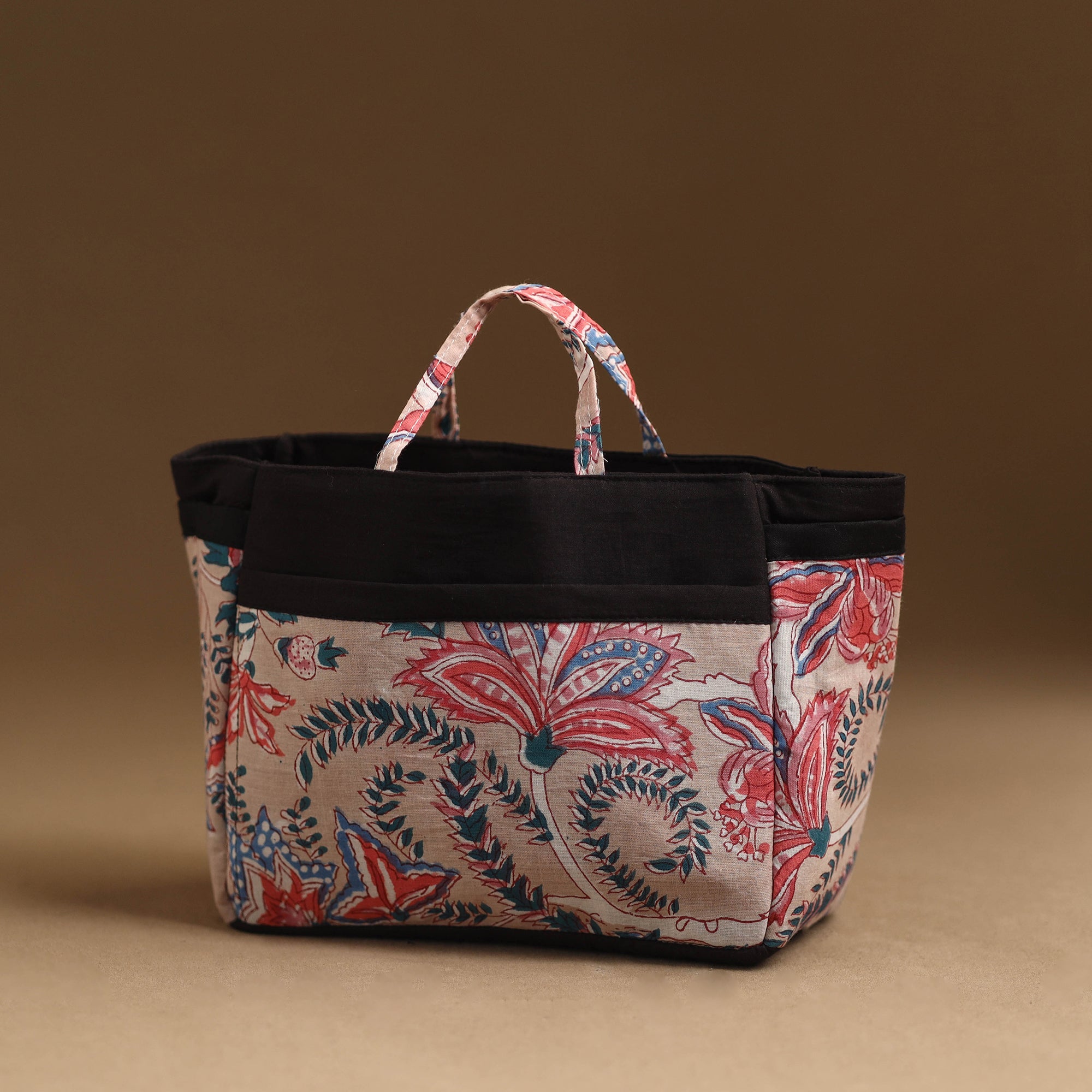 NOORI BAZAR Brown - Handmade Cotton Multipurpose Cosmetic/Toiletry Bag 18 - view 2