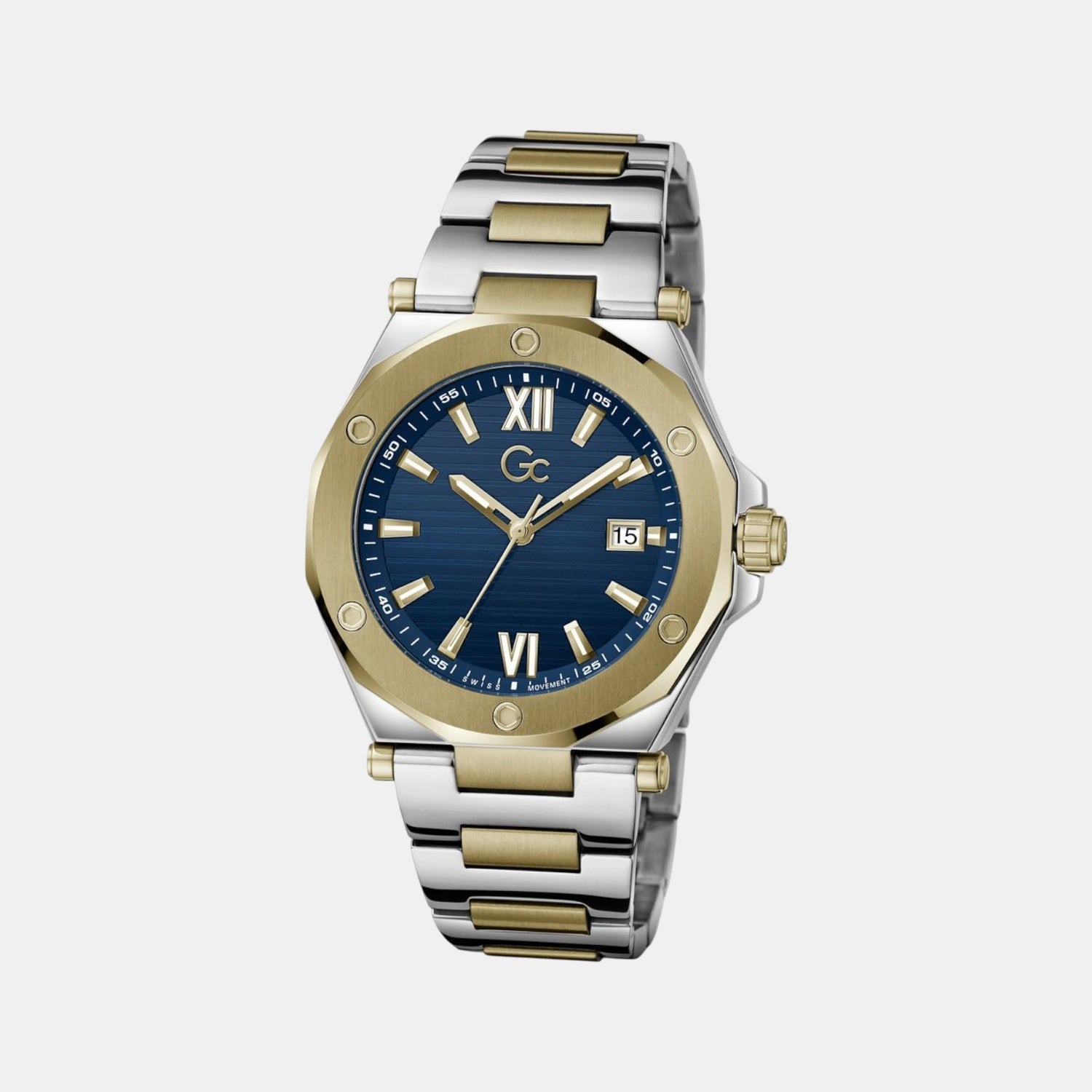 Gc Legacy Sleek Men Quartz Blue Dial Analog Stainless Steel Watch Z67003G7 - view 2