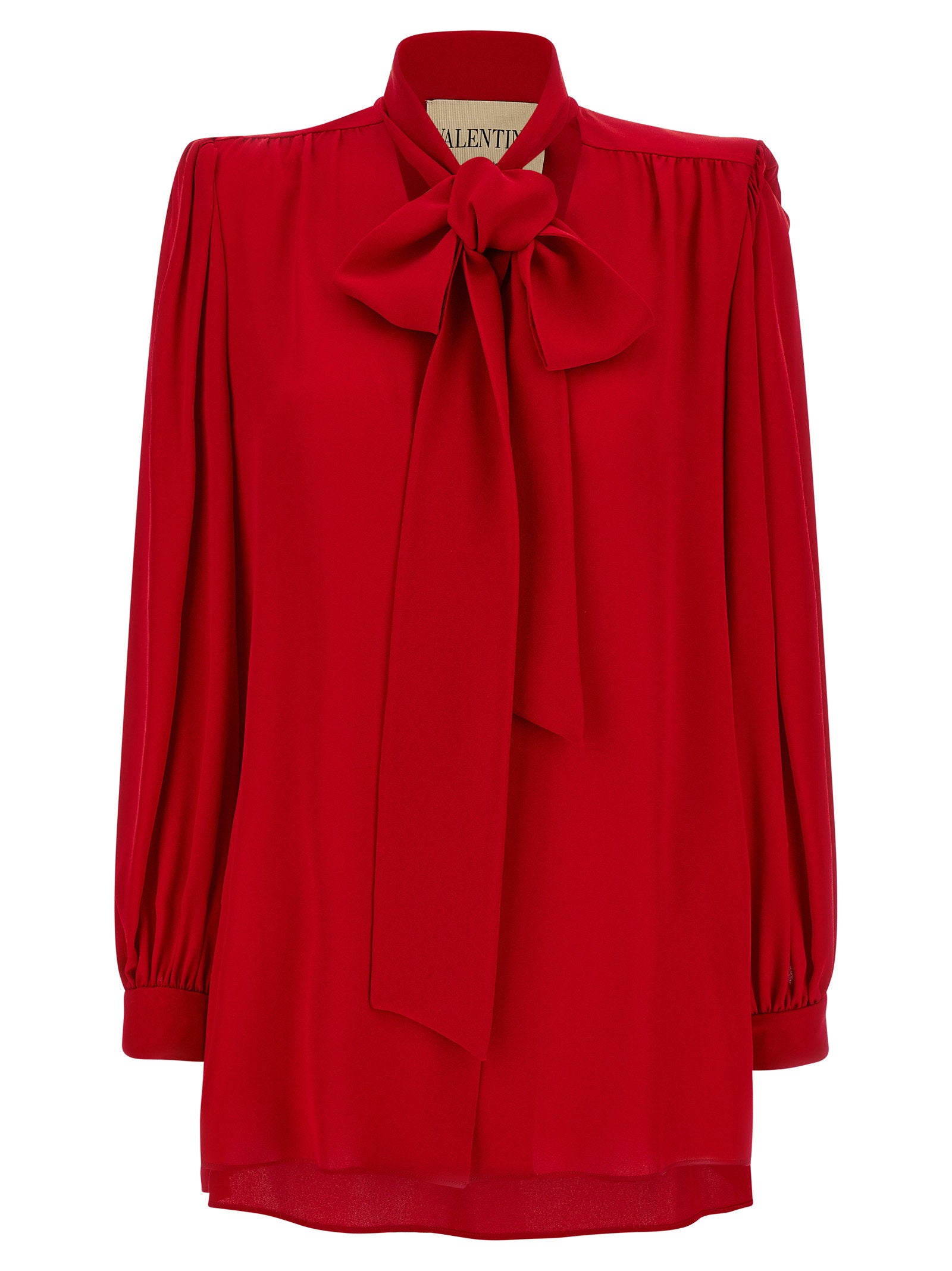 Valentino Garavani Silk Shirt With Bow – 100% silk