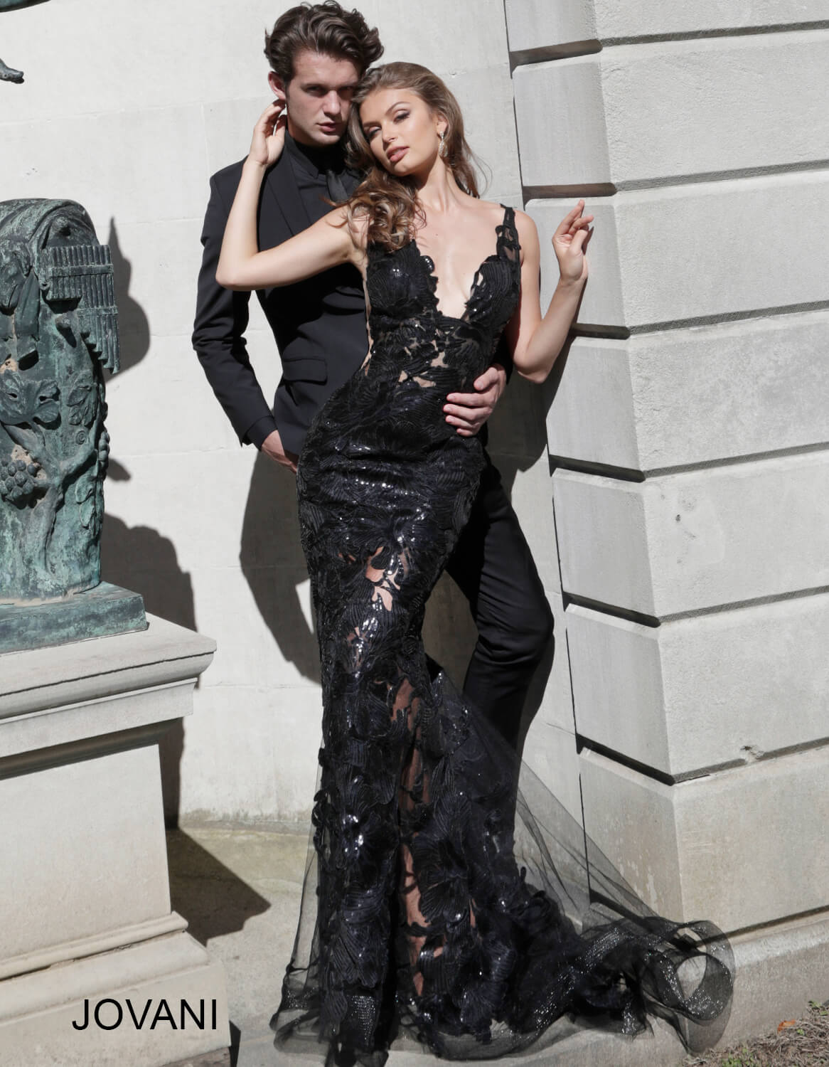 Embroidered Fitted Sleeveless Gown by Jovani 60283 - view 3