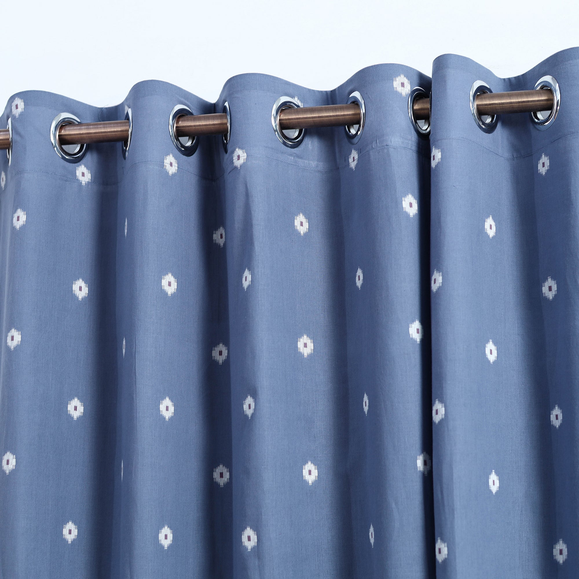 NOORI BAZAR Blue - Cotton Door Jacquard Curtain (7 x 3 Feet) 10 - view 3
