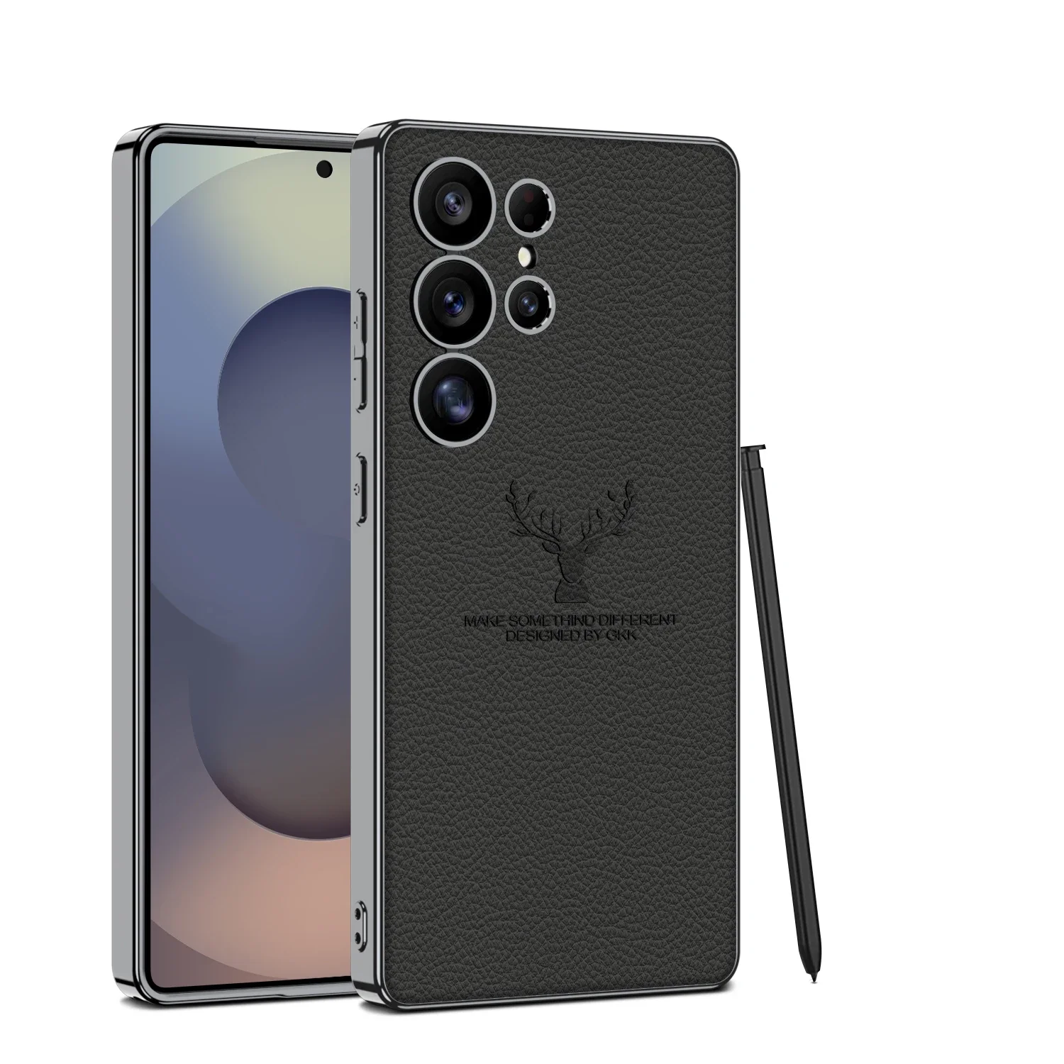 Million Cases Regal Stag Deer Electroplated Leather Case - Samsung