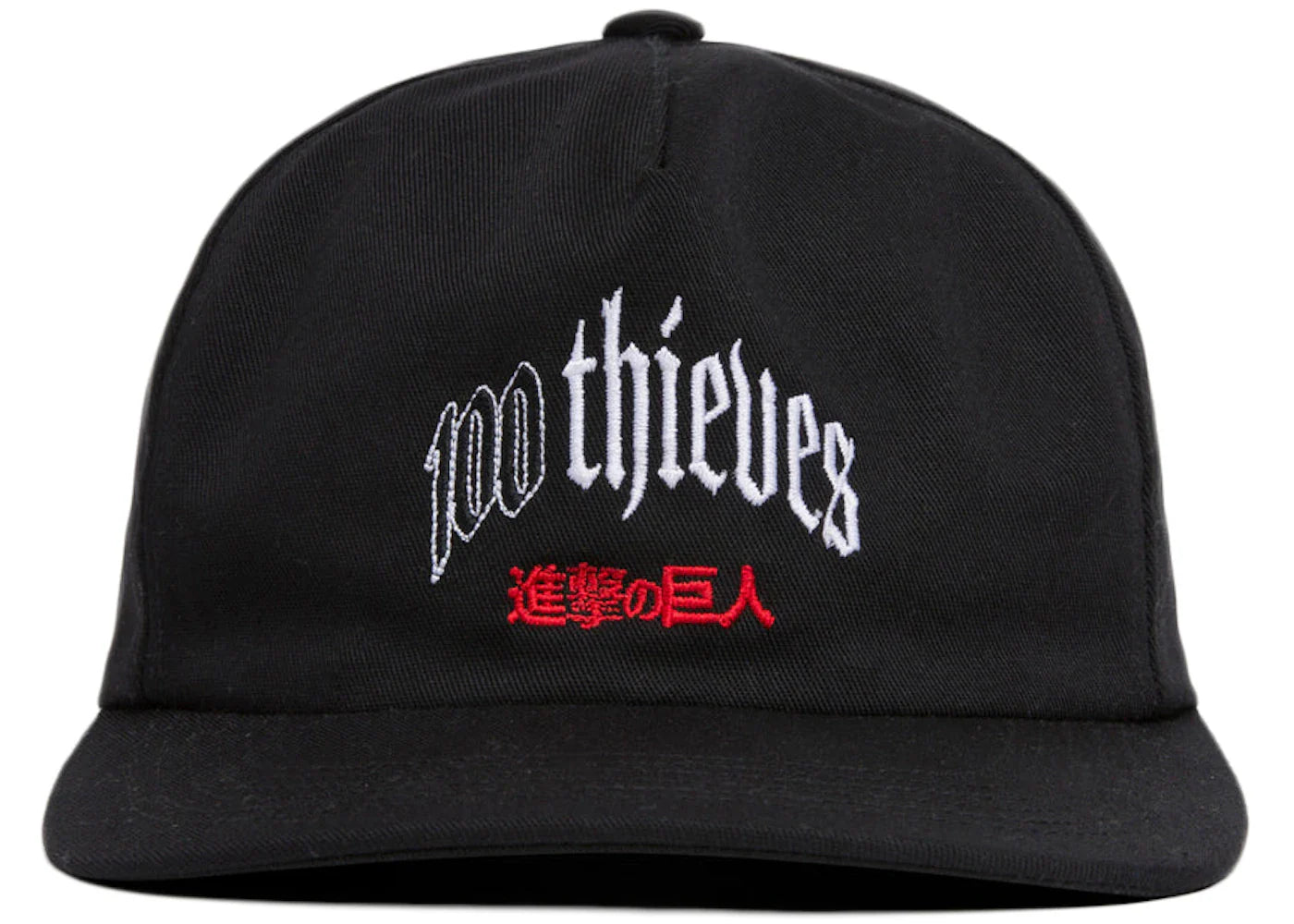 100 Thieves x Attack on Titan Snapback Black