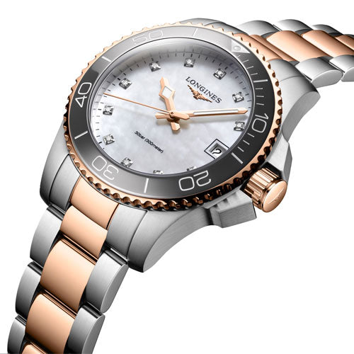 Longines Hydroconquest White Mother-Of-Pearl Dial Women 32mm - view 2