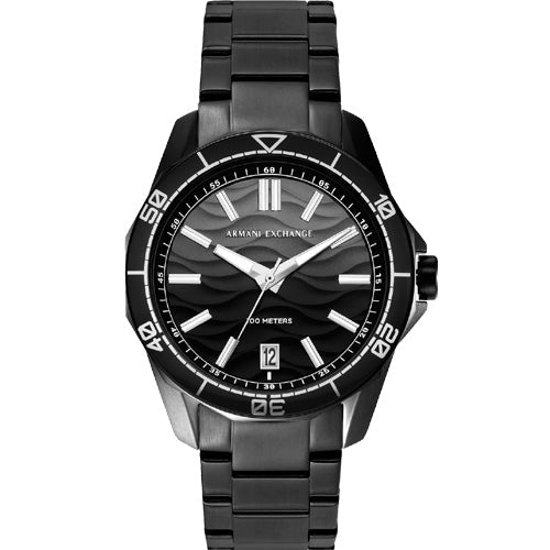 Spencer black white – Armani Exchange Spencer Black & White Dial Men 44mm