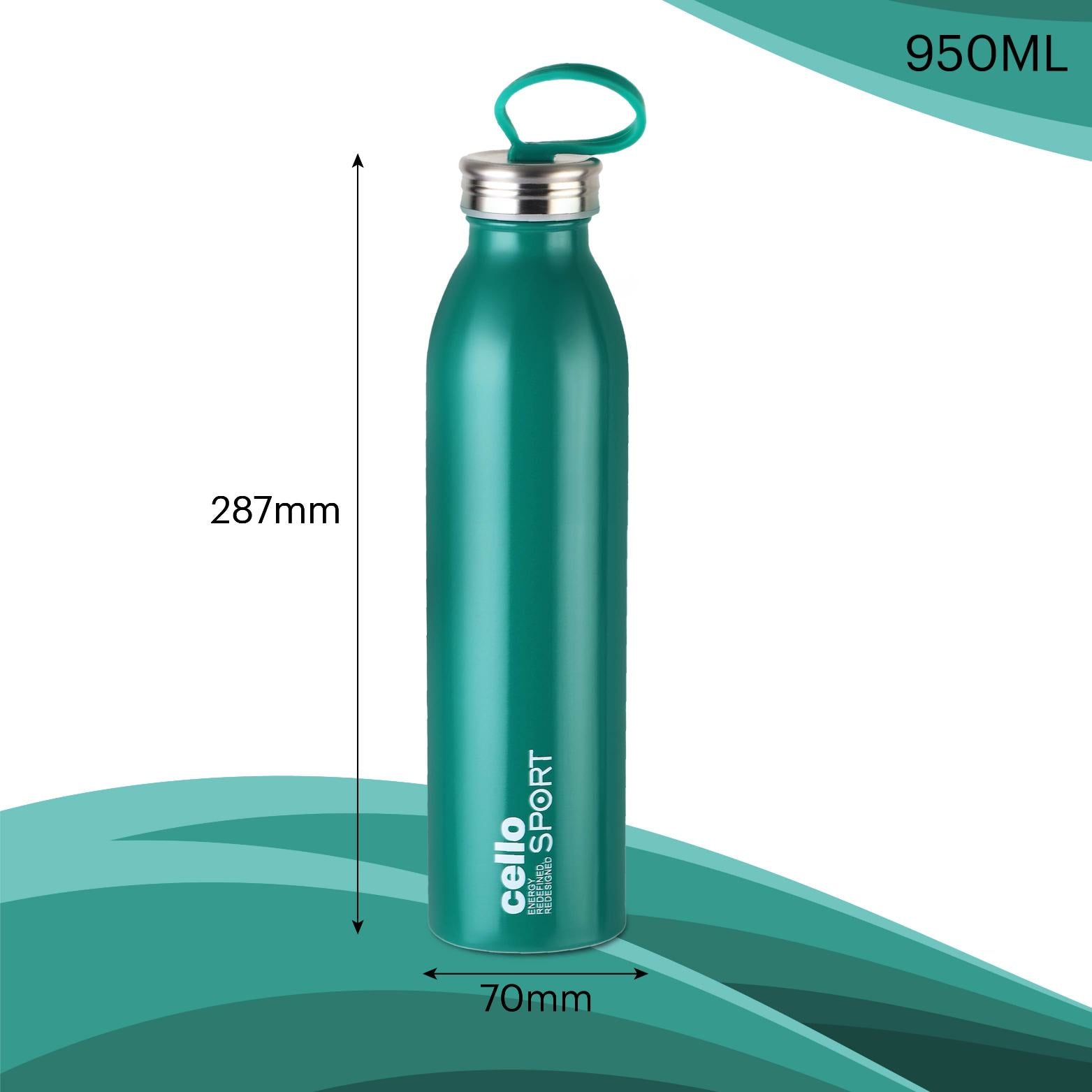 Cello Nios Flask, Vacusteel Water Bottle, 900ml - view 28