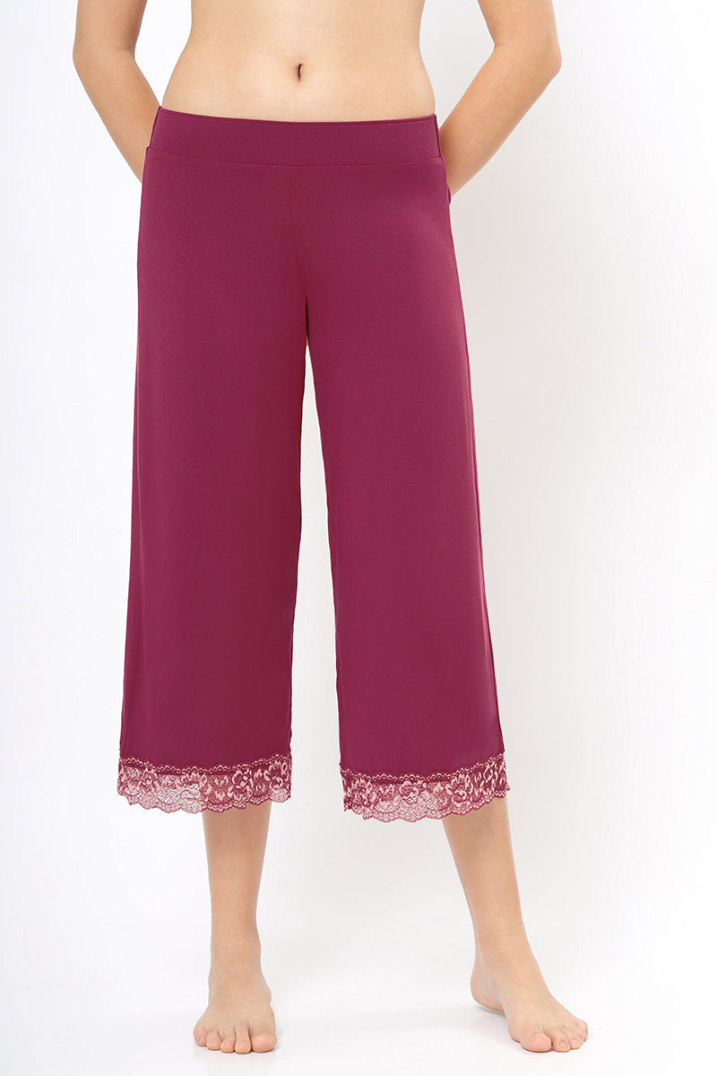 Amante Lace Touch Pyjama Bottom - Anemone
