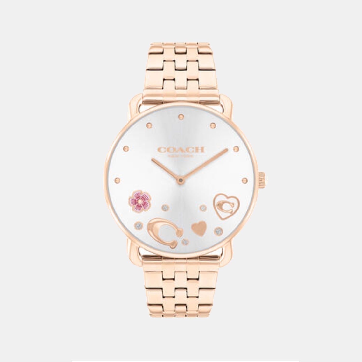 Coach Elliot Women Quartz Silver White Dial Analog Stainless Steel Watch 14504285