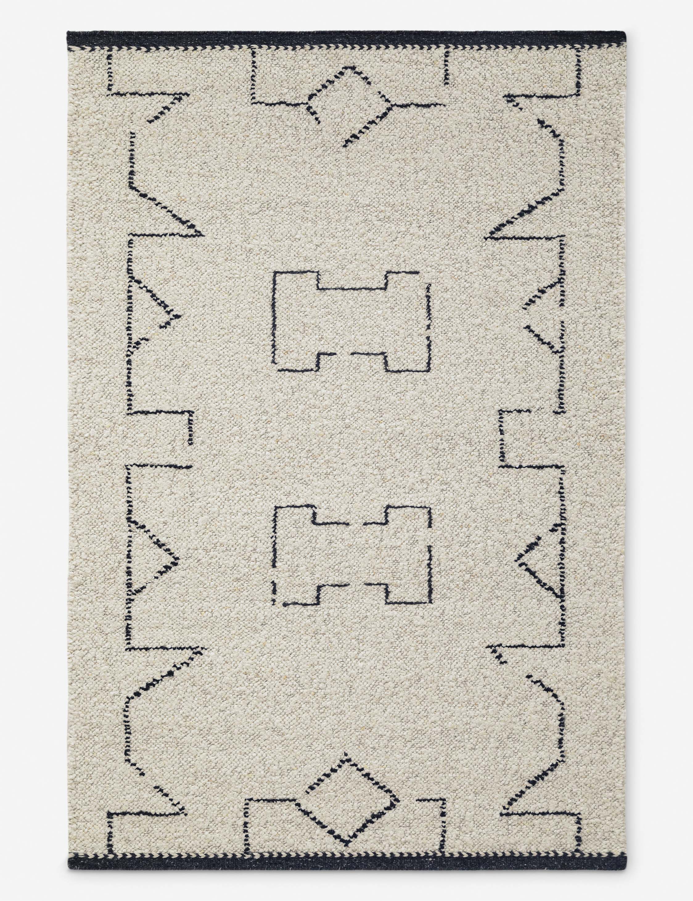 Lulu and Georgia Ciera Flatweave Wool Rug – White
