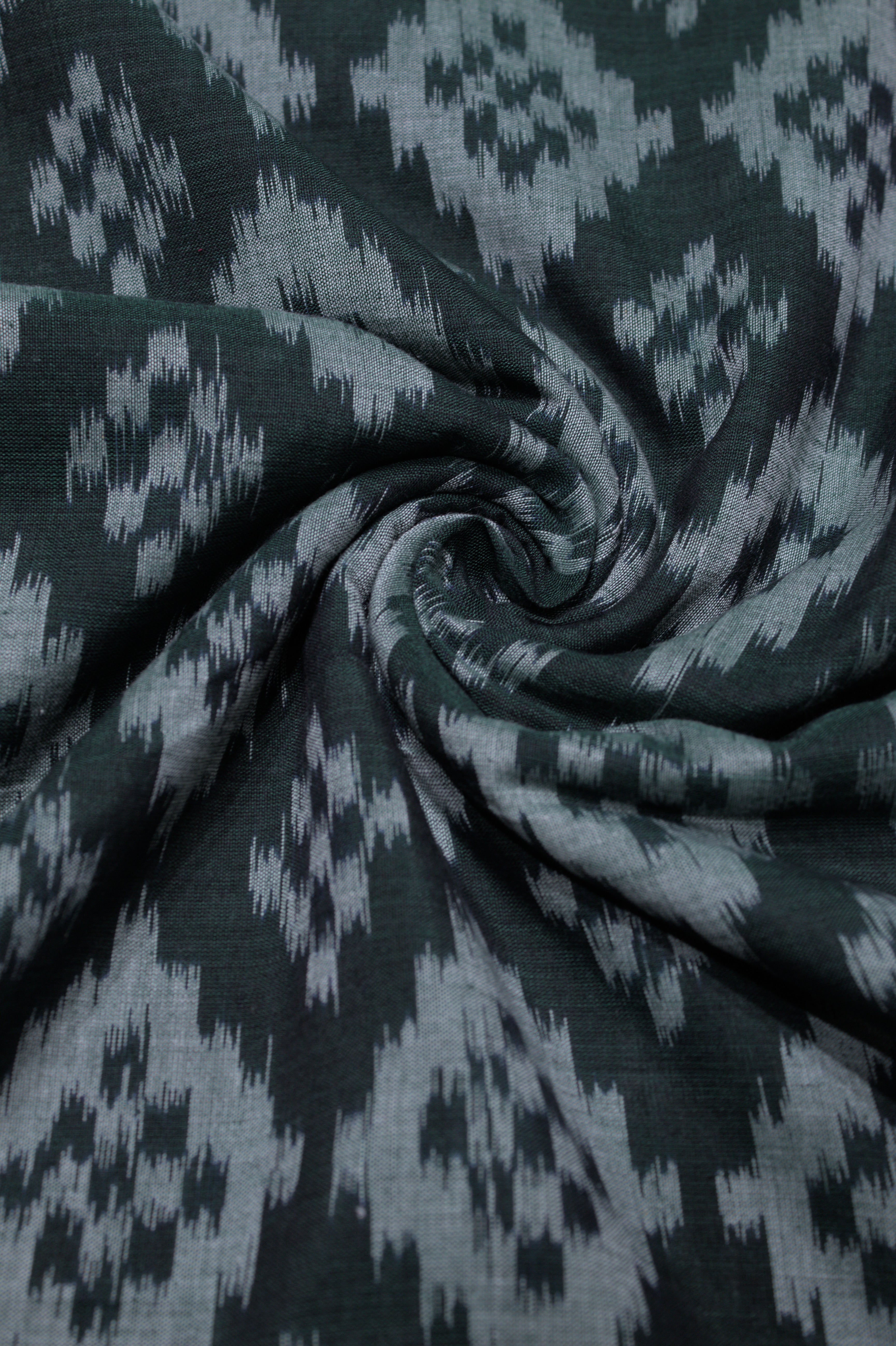 IndianVillèz Green Pasapali Sambalpuri Ikat Cotton Fabric