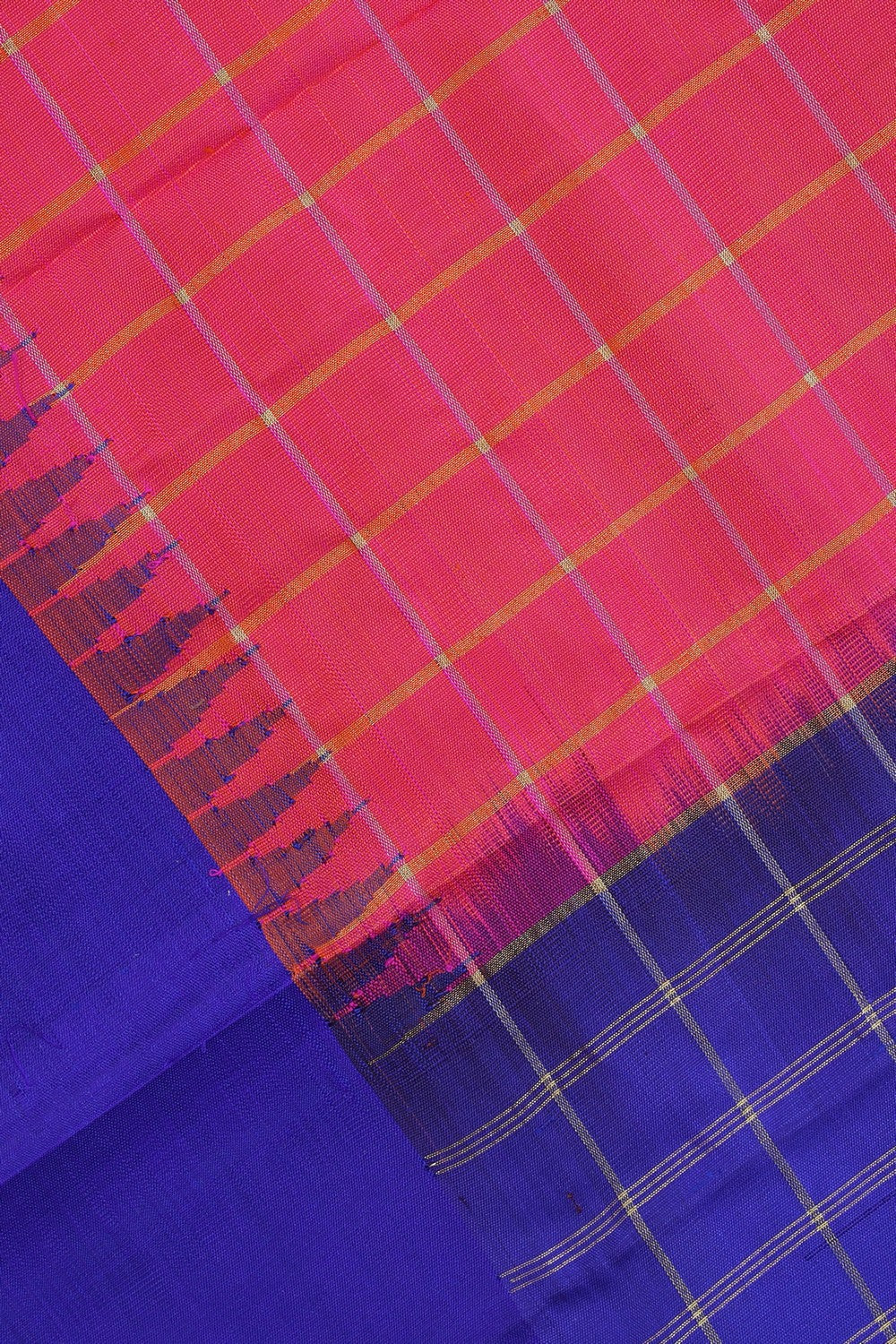 Kalanjali Gadwal Silk Fuchsia-Pink Dupatta - view 2