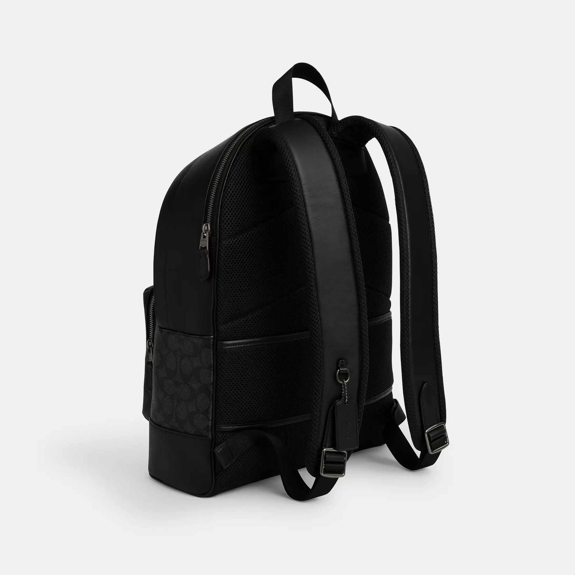 Coach West Backpack In Signature Canvas With Varsity Stripe - view 2