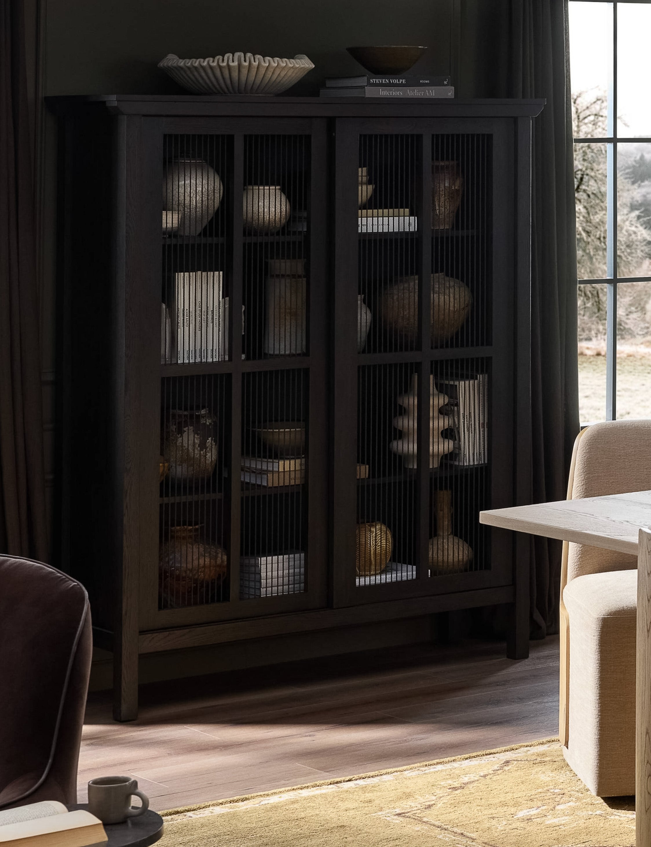 Lulu and Georgia Mirza Curio Cabinet – Black - view 2