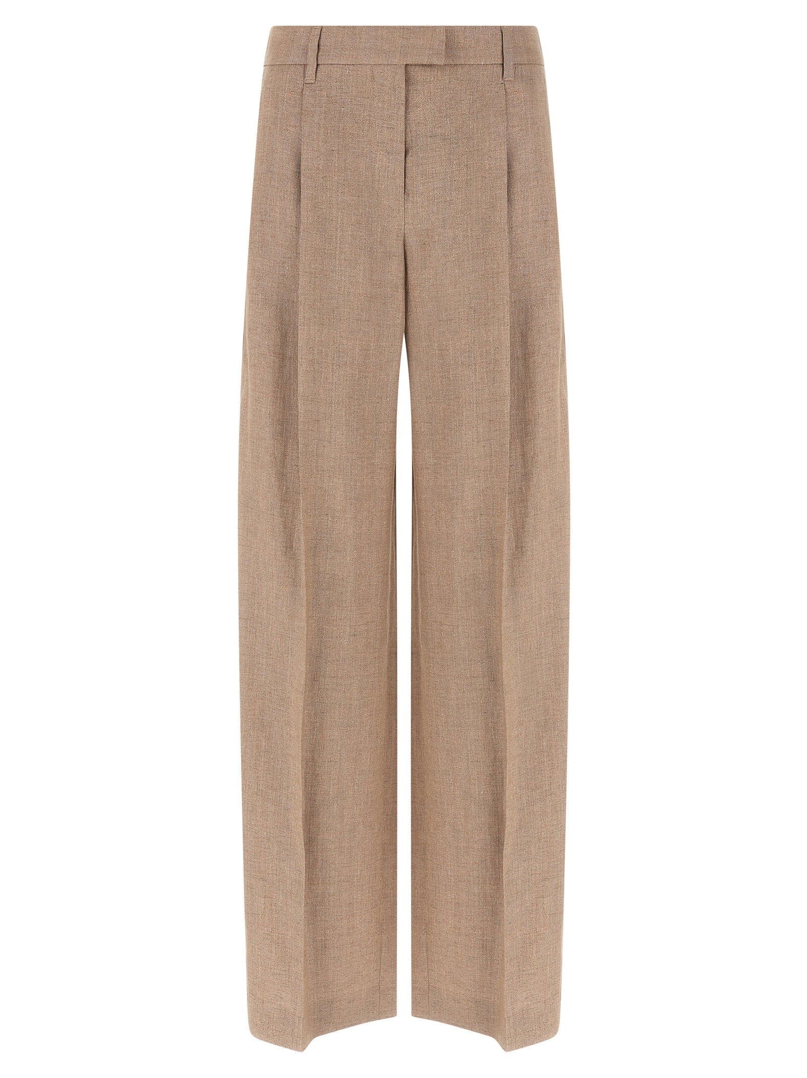 Brunello Cucinelli Loose Pleated Pants – 92% li, 4% pa, 4% pm