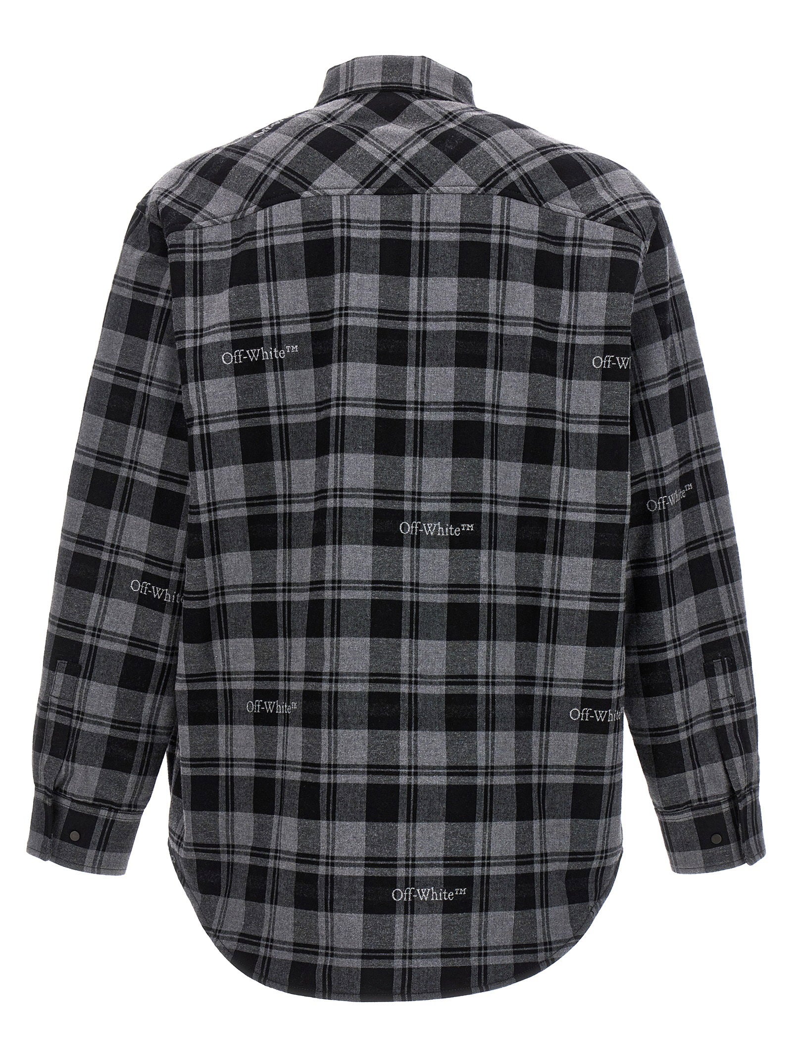 Off White Check Flannel Padded Jacket – 100% cotton - view 2