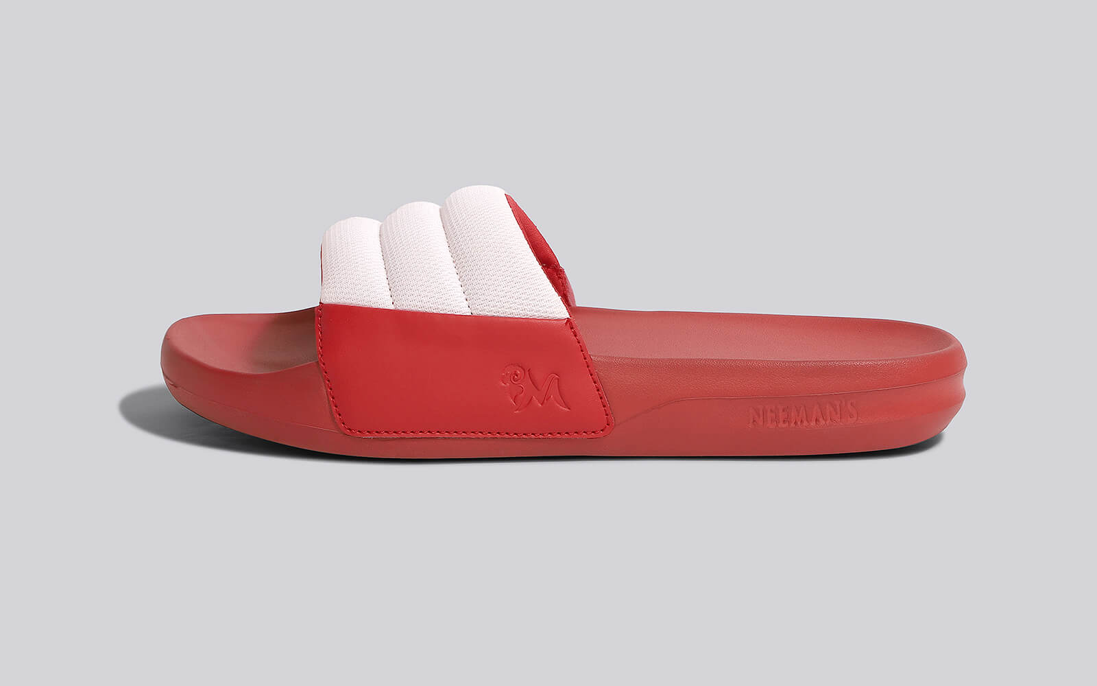 Neeman's Squooshy Slides for Men : Red-White - view 2