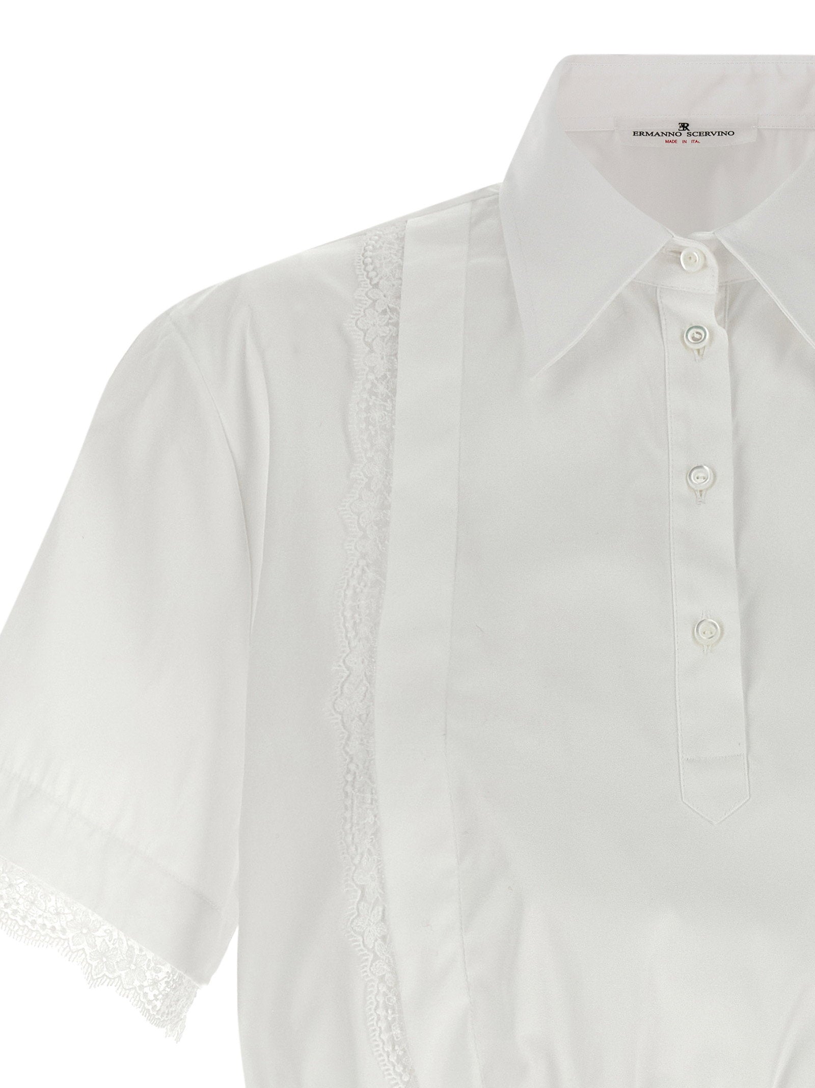 Ermanno Scervino Lace Insert Shirt – 100% cotton - view 3