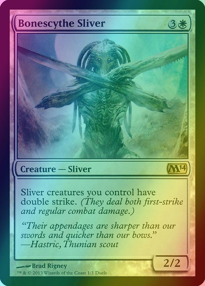Bonescythe sliver duels – Magic Bonescythe Sliver [Duels of the Planeswalkers Promos 2013] [Foil]