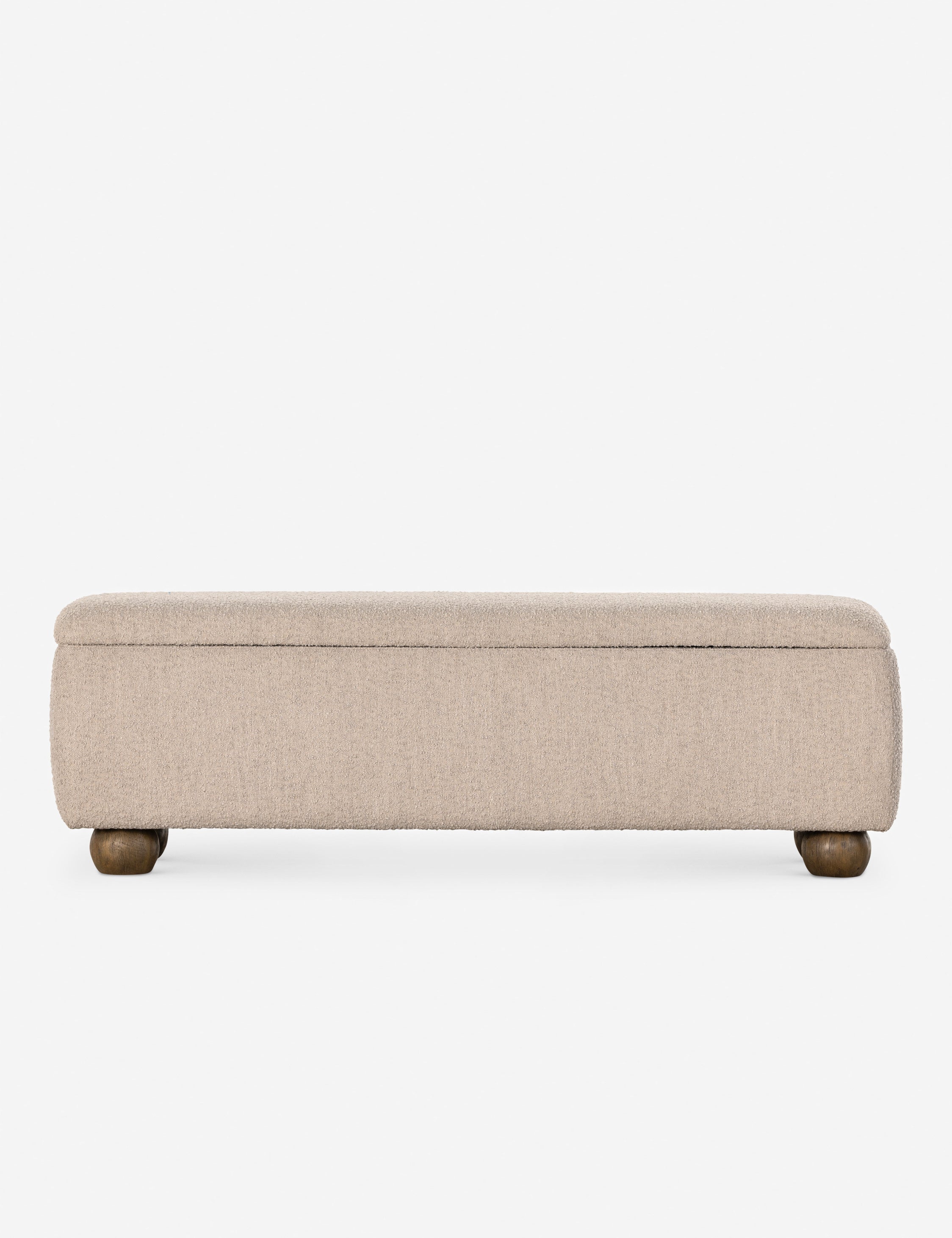 Lulu and Georgia Amalia Storage Bench – Sand Boucle