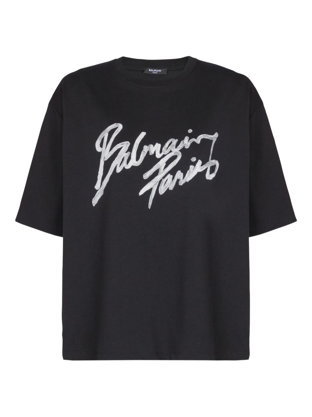 Balmain Boxy T-shirt with Brush print – Organic Cotton 100%