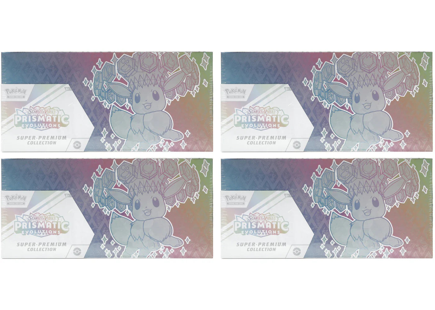 Scarlet violet prismatic – 2025 Pokémon Scarlet & Violet Prismatic Evolutions Super Premium Collection 4x Lot