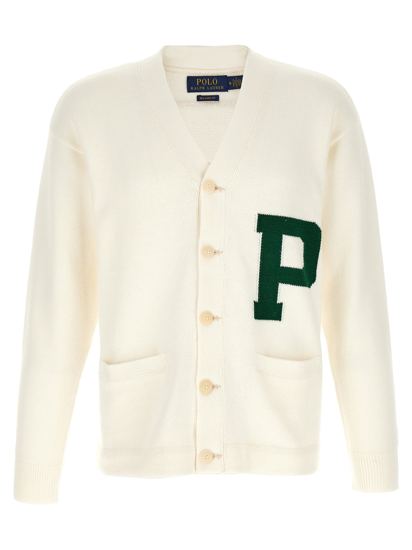 Polo Ralph Lauren Letter Intarsia Cardigan – 100% cotton