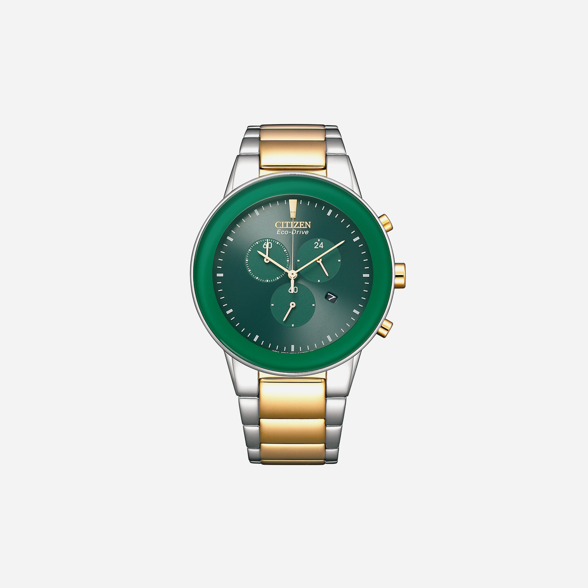 Citizen Eco-Drive Gents Watch Green Dial – Multi