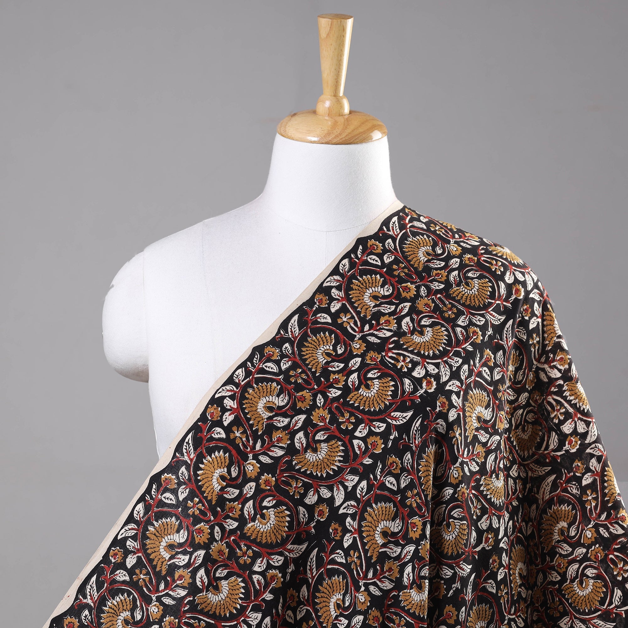 BAGRU DABU PRINTS Black - Dabu Bagru Block Print Cotton Fabric