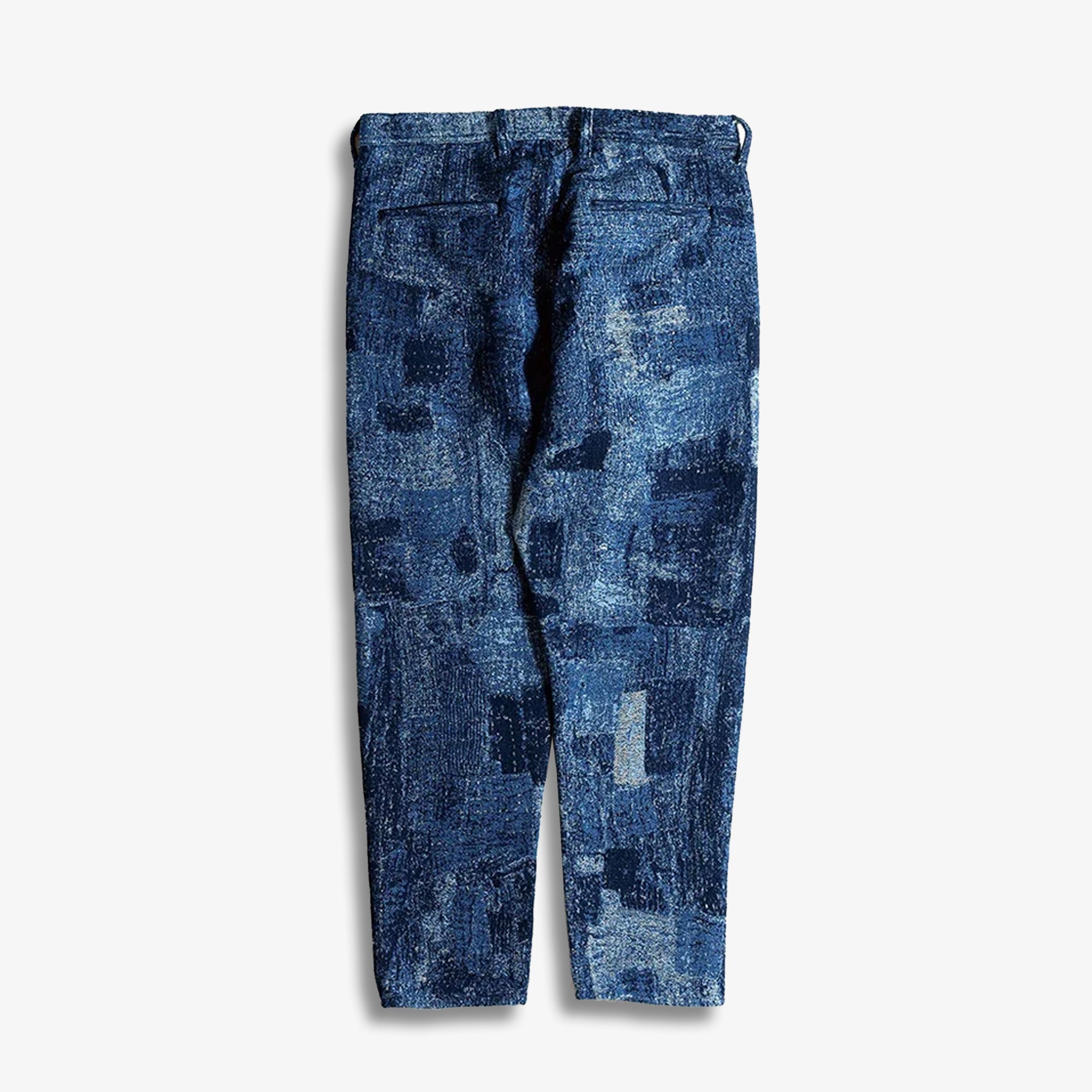 Fdmtl | Jacquard Boro Pants Rinse - Boro { Indigo - view 2