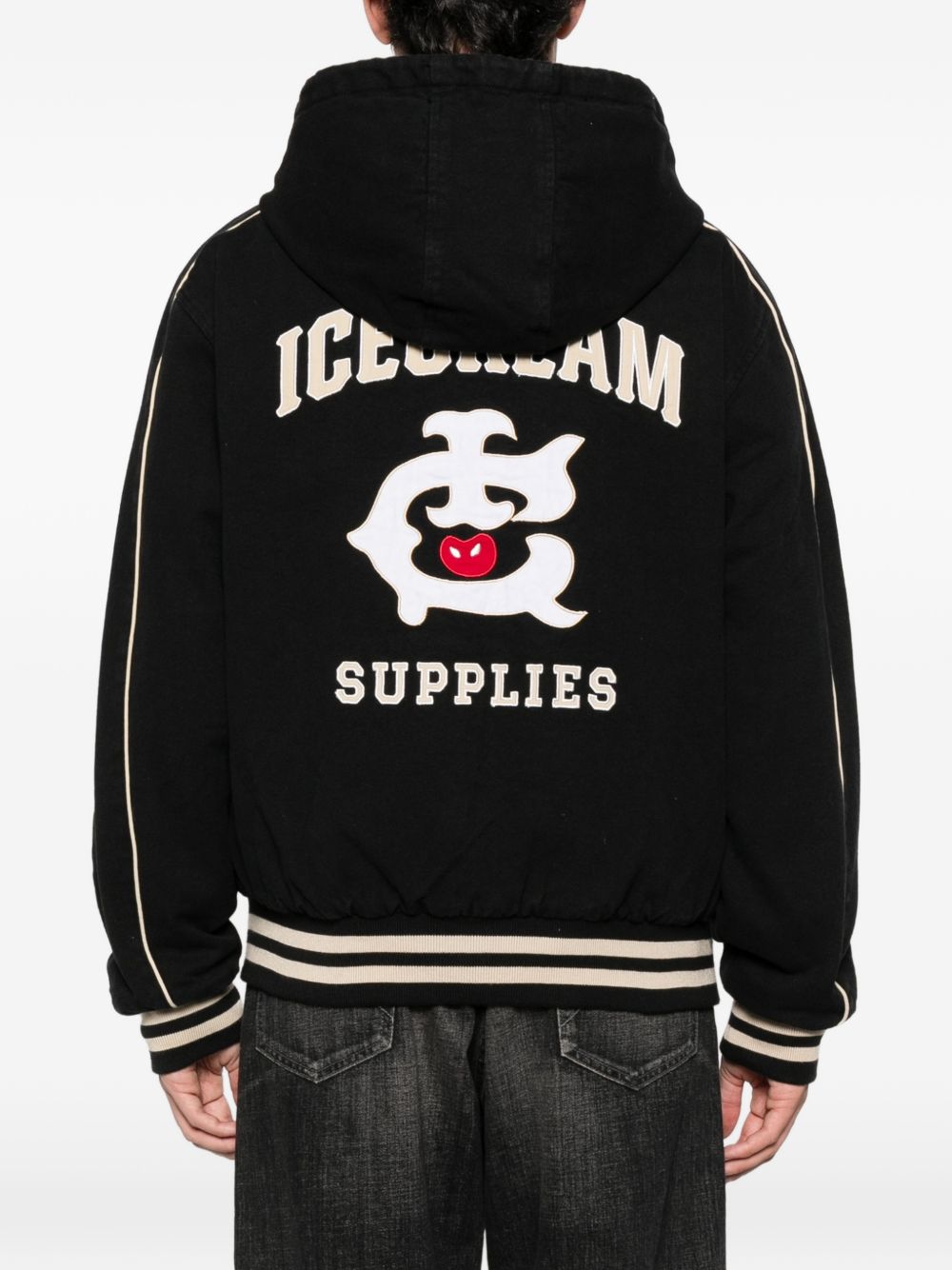 Icecream Cotton hooded bomber jacket – Outer: Cotton 100% - view 2