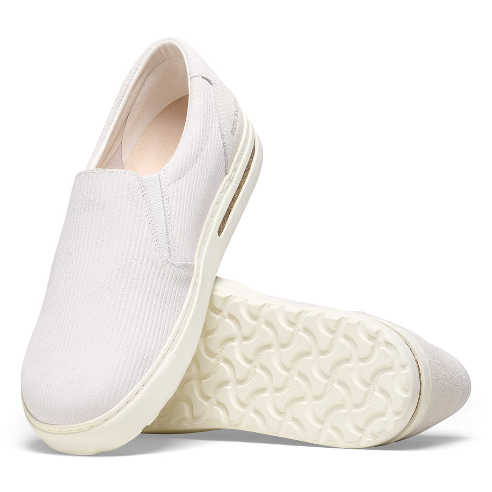 Birkenstock Oswego Suede Leather – White White/Antique White