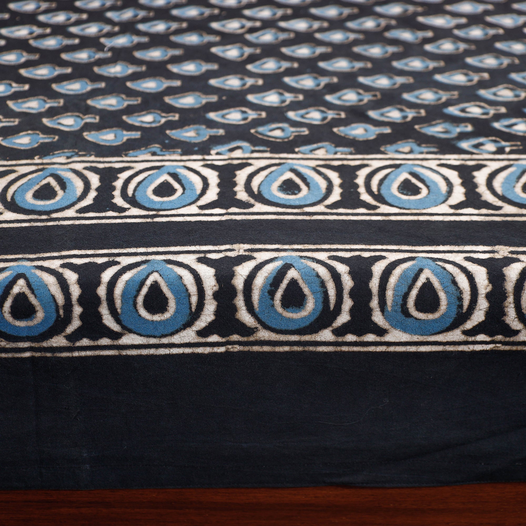 HAVELI CHRONICLES Black - Pipad Block Printed Cotton Single Bed Cover with Pillow Covers (90 x 60 in) - view 3