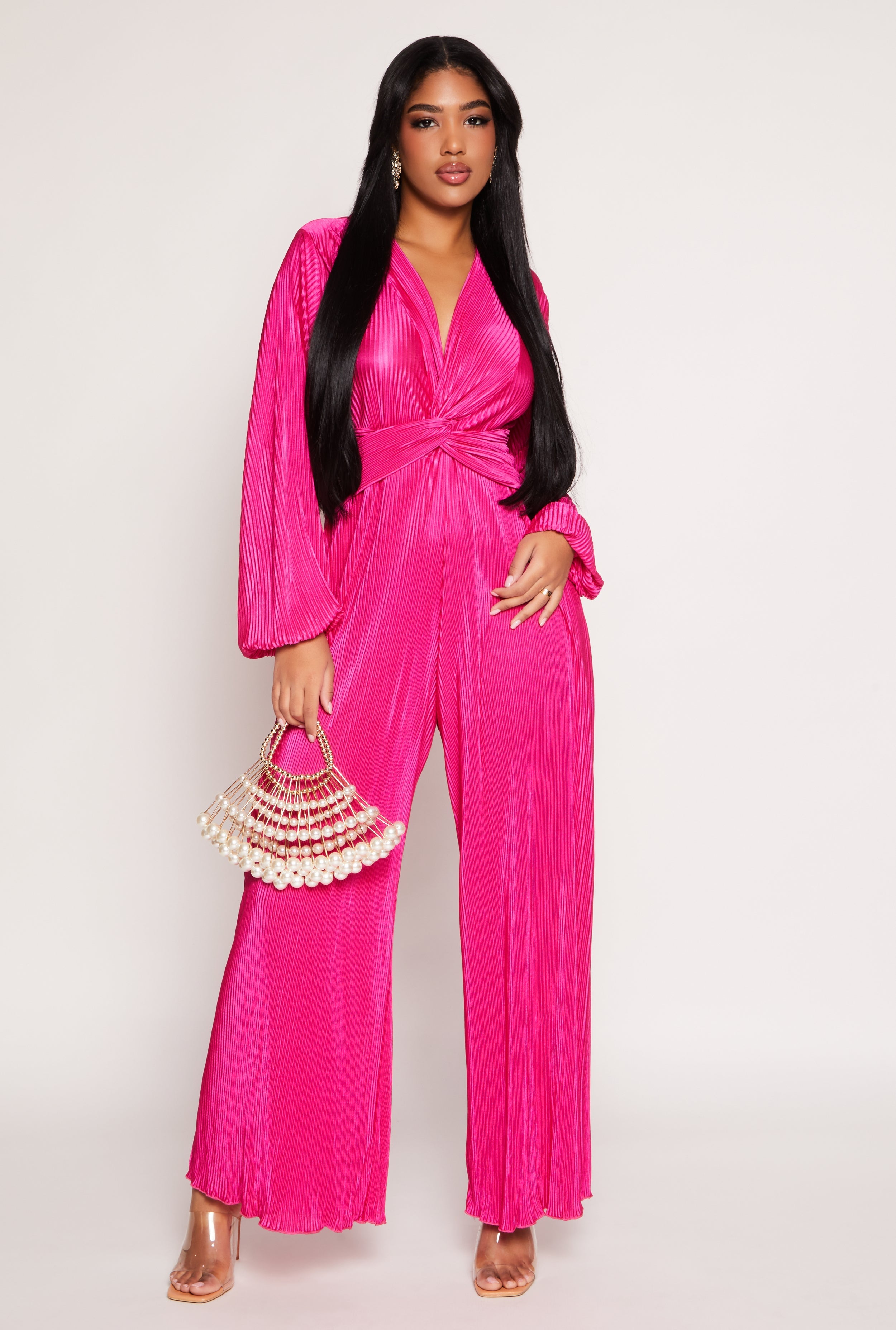 Rainbow Shops Plisse Twist Front Jumpsuit – Women's - view 2