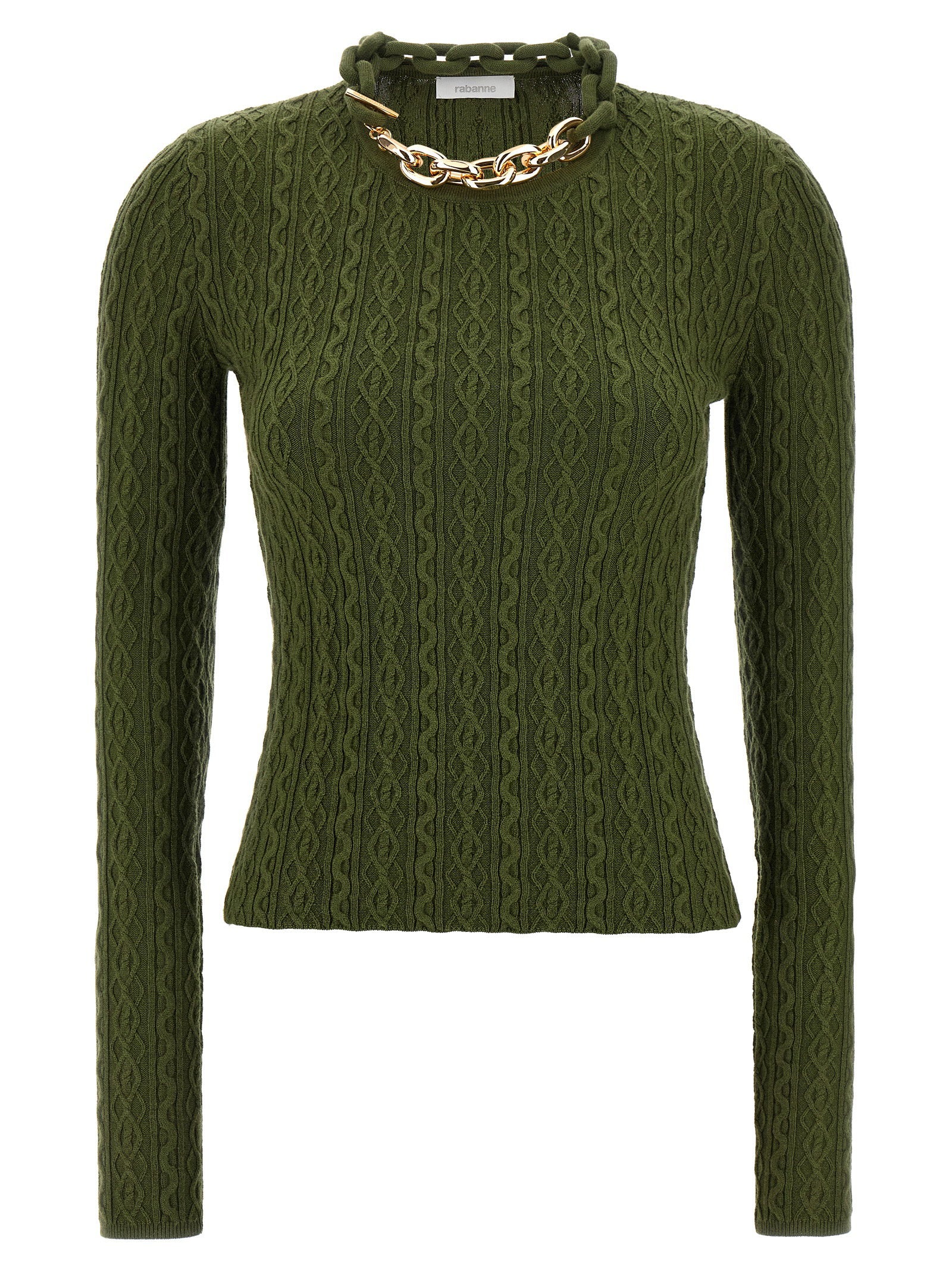 Paco Rabanne Necklace Sweater – 90% wool, 10% cashmere