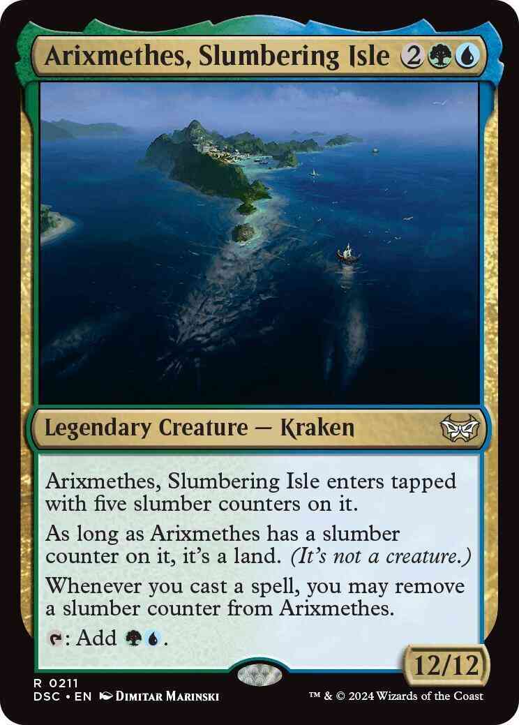 Arixmethes slumbering isle – Magic Arixmethes, Slumbering Isle [211] [Duskmourn: House of Horror: Commander] [Non-Foil]