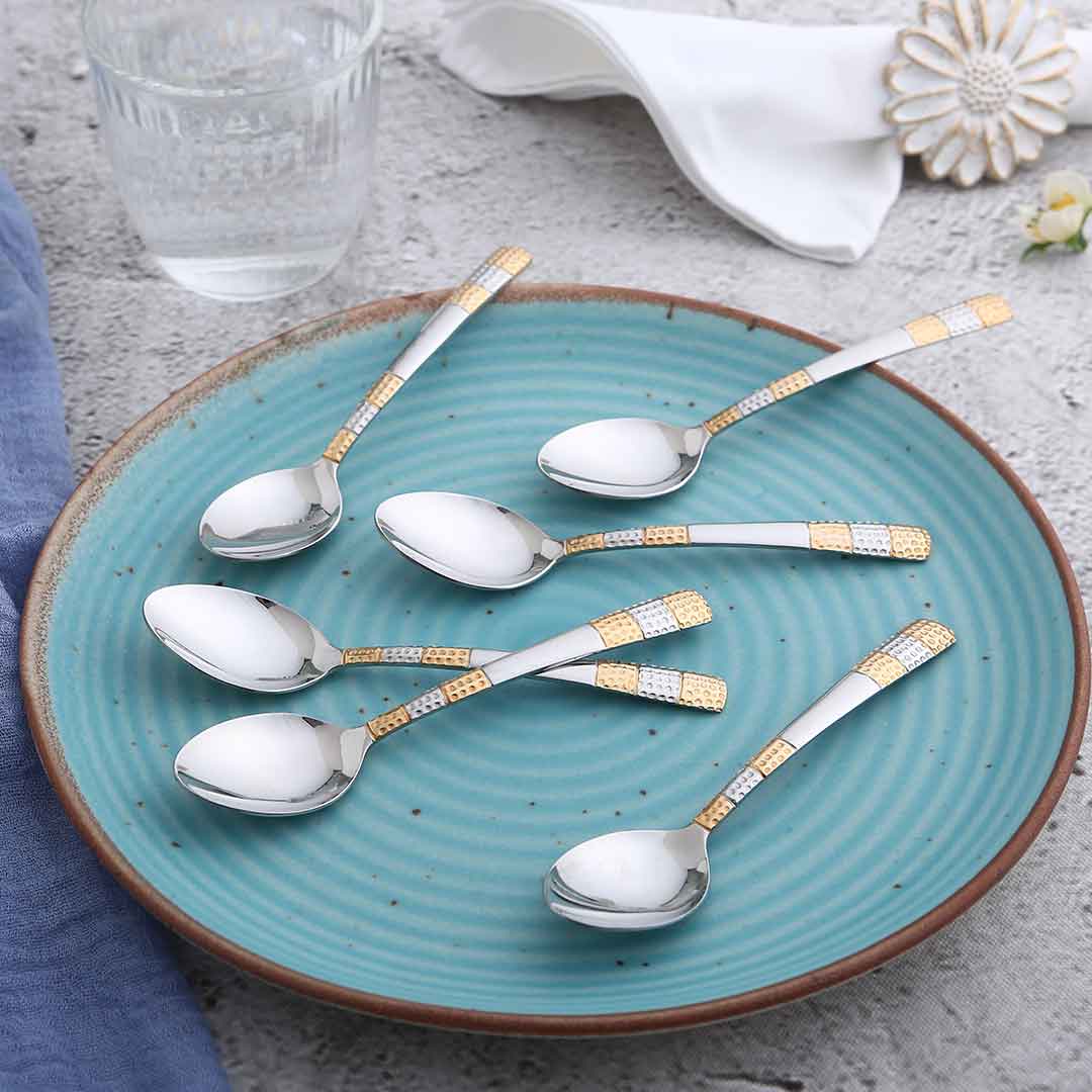 Wonderchef Roma Dinner Spoon - Gold Plated - Set of 6pcs - view 3