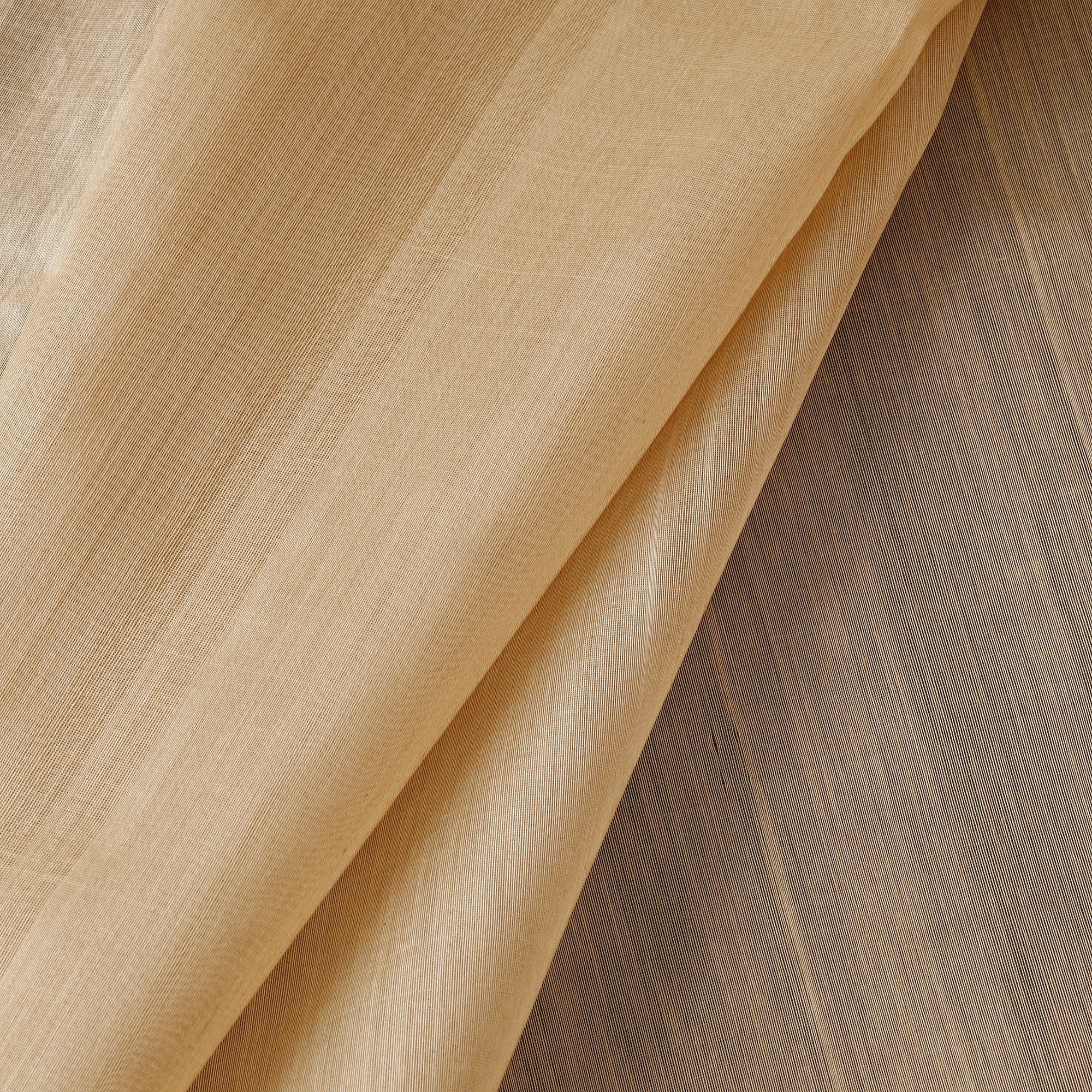 CHANDERI BY RAUPH KHAN Beige - Traditional Chanderi Silk Pure Handloom Fabric - view 2