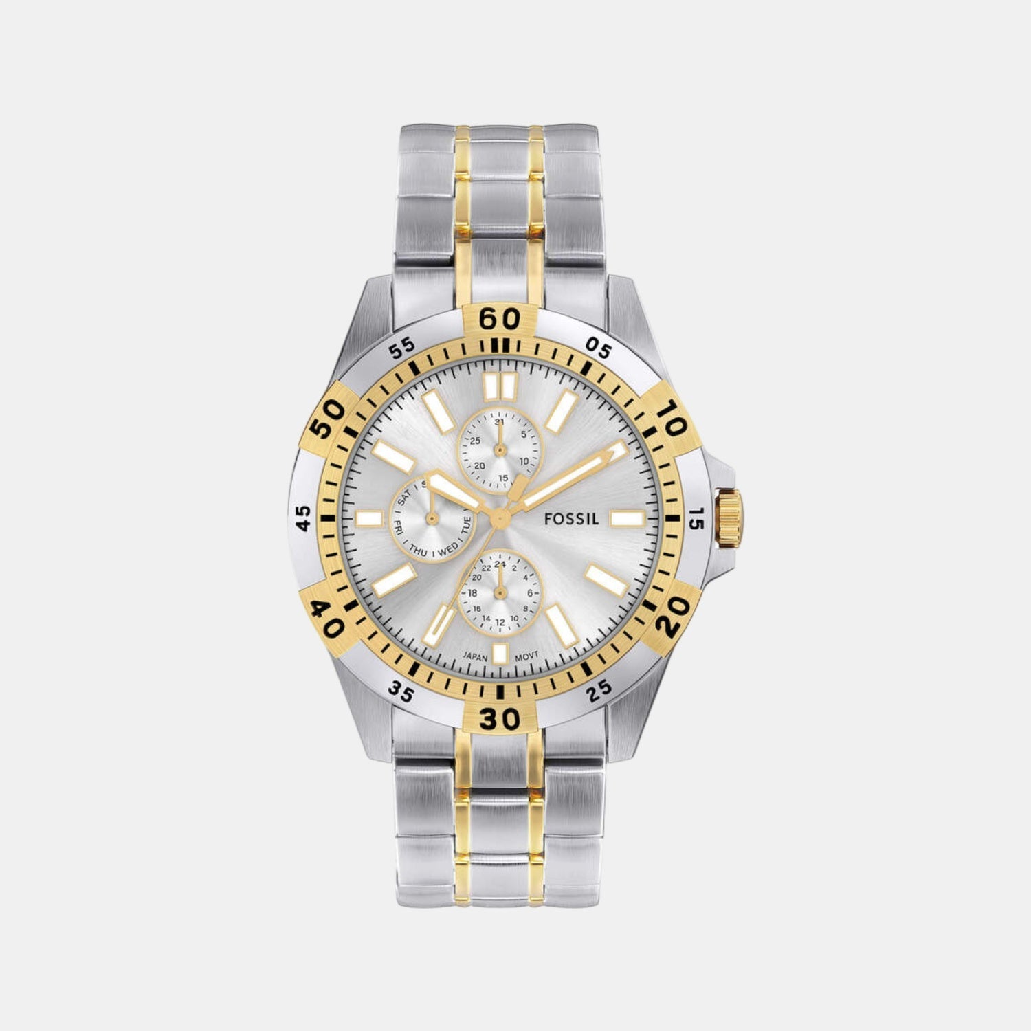 Fossil Garrett Men Quartz Silver Dial Multi-Function Stainless Steel Watch FS6148