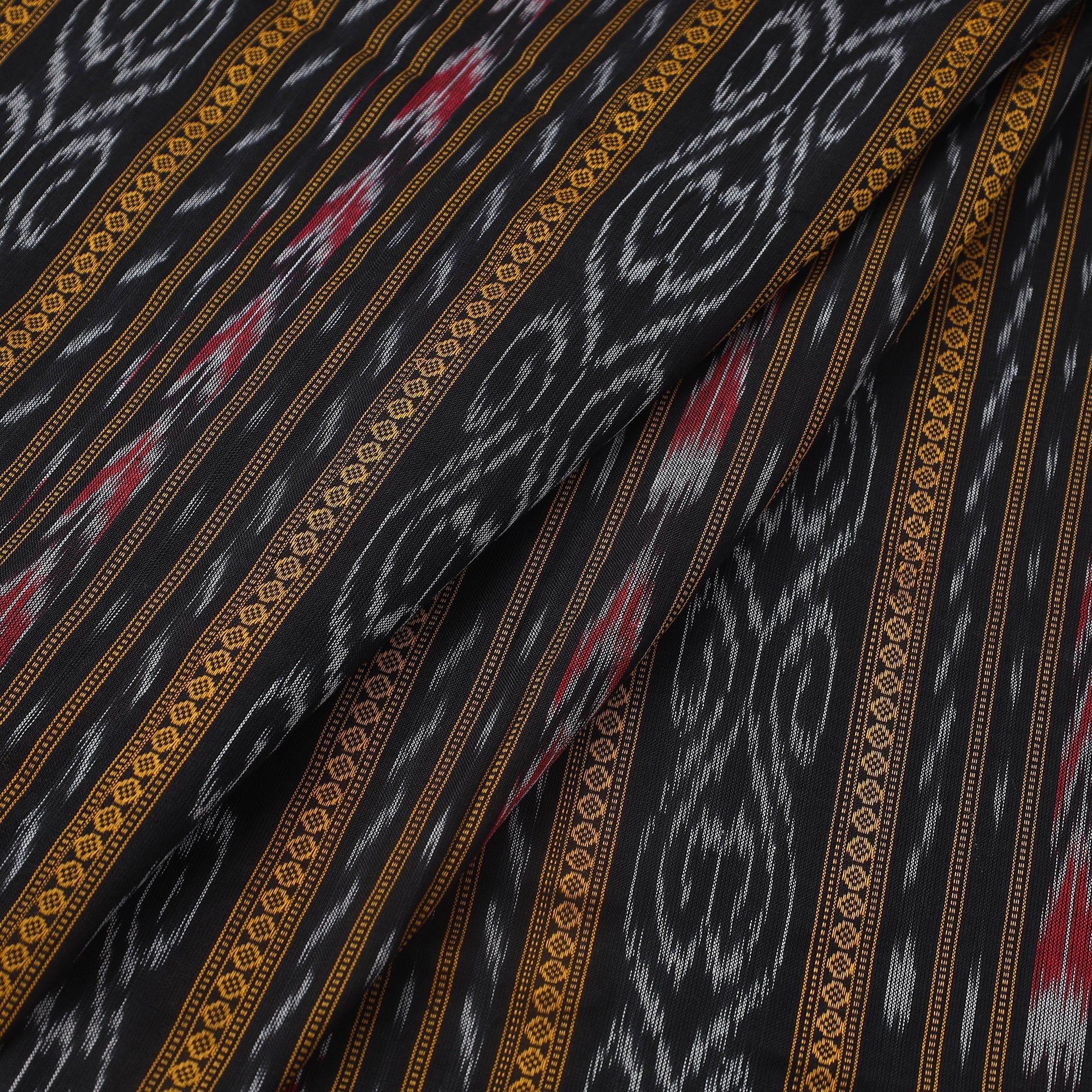 ASHOKA ASSEMBLE - CELEBRATING CRAFTS OF ODISHA Black - Handloom Cotton Sambalpuri Ikat Fabric 20 - view 2