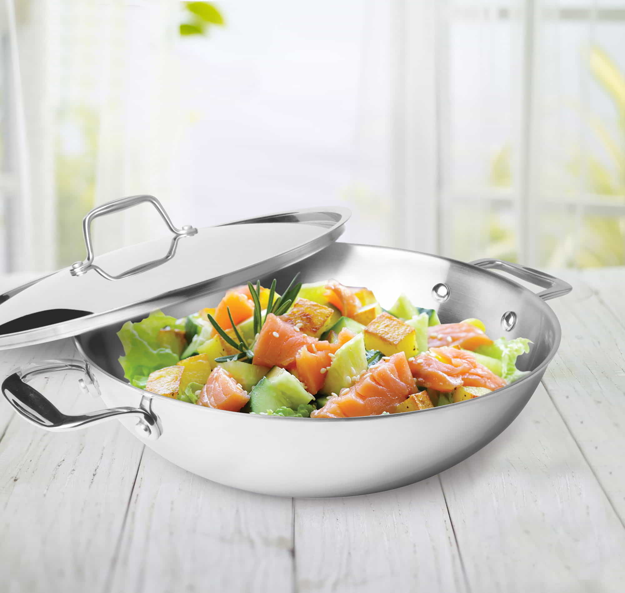 Triply Stainless Steel Kadhai with Lid (Milton Procook) - view 2