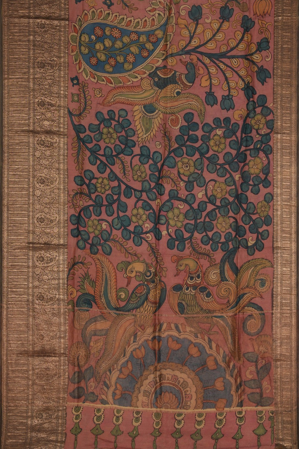 Kalanjali Kalamkari Hand-Painted Saree – Women's - view 3