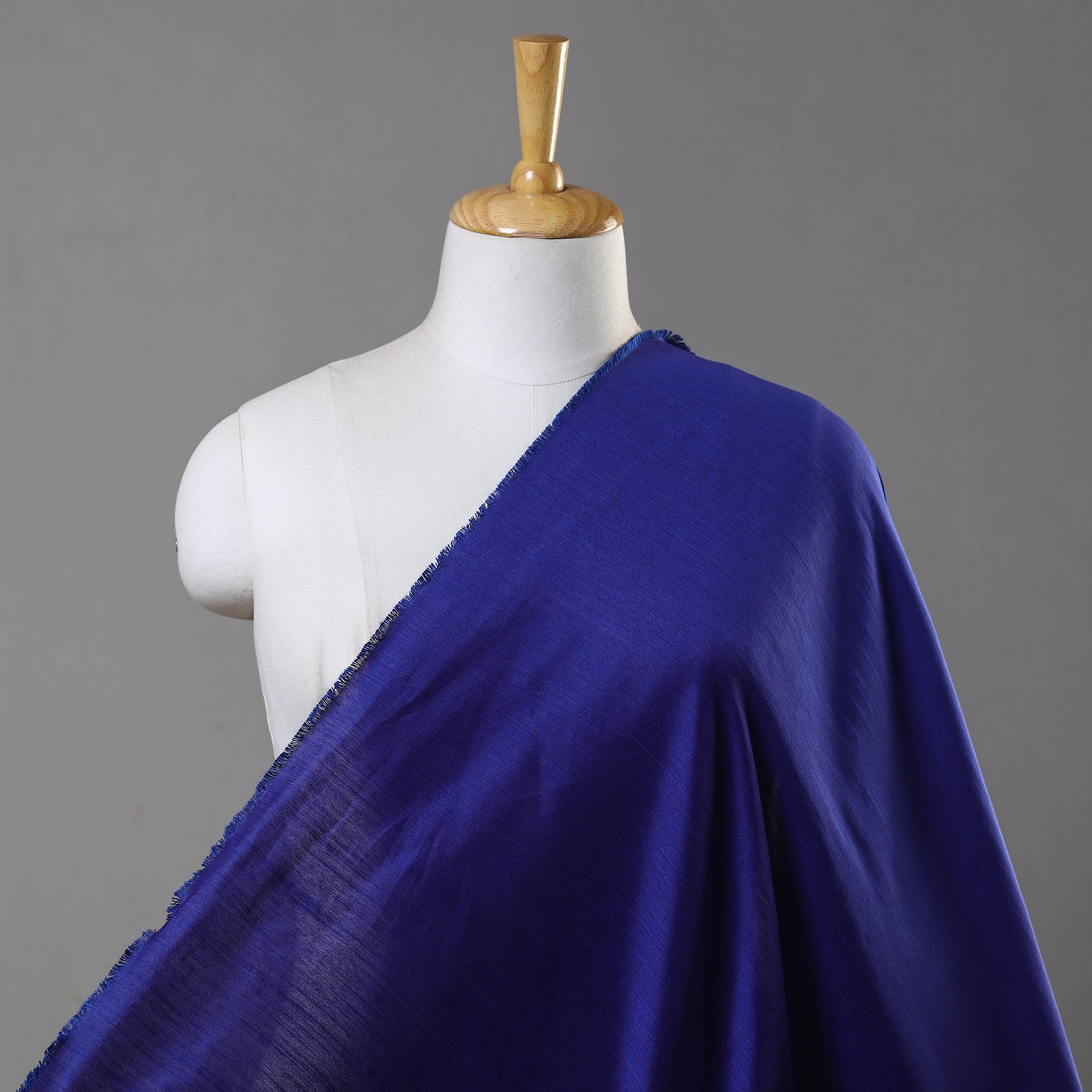 ITOKRI CRAFTS INITIATIVE Blue - Plain Slub Silk Fabric 15