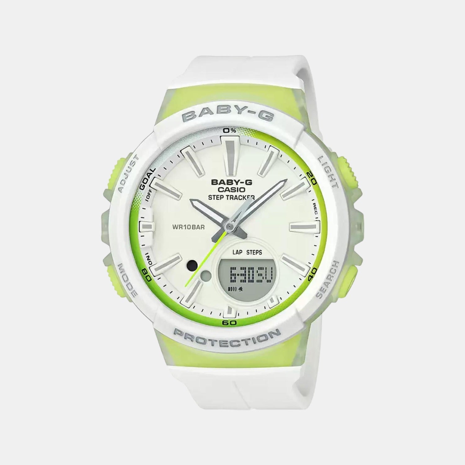 Casio Baby-G Women Quartz White Dial Analog-Digital Resin Watch BX098