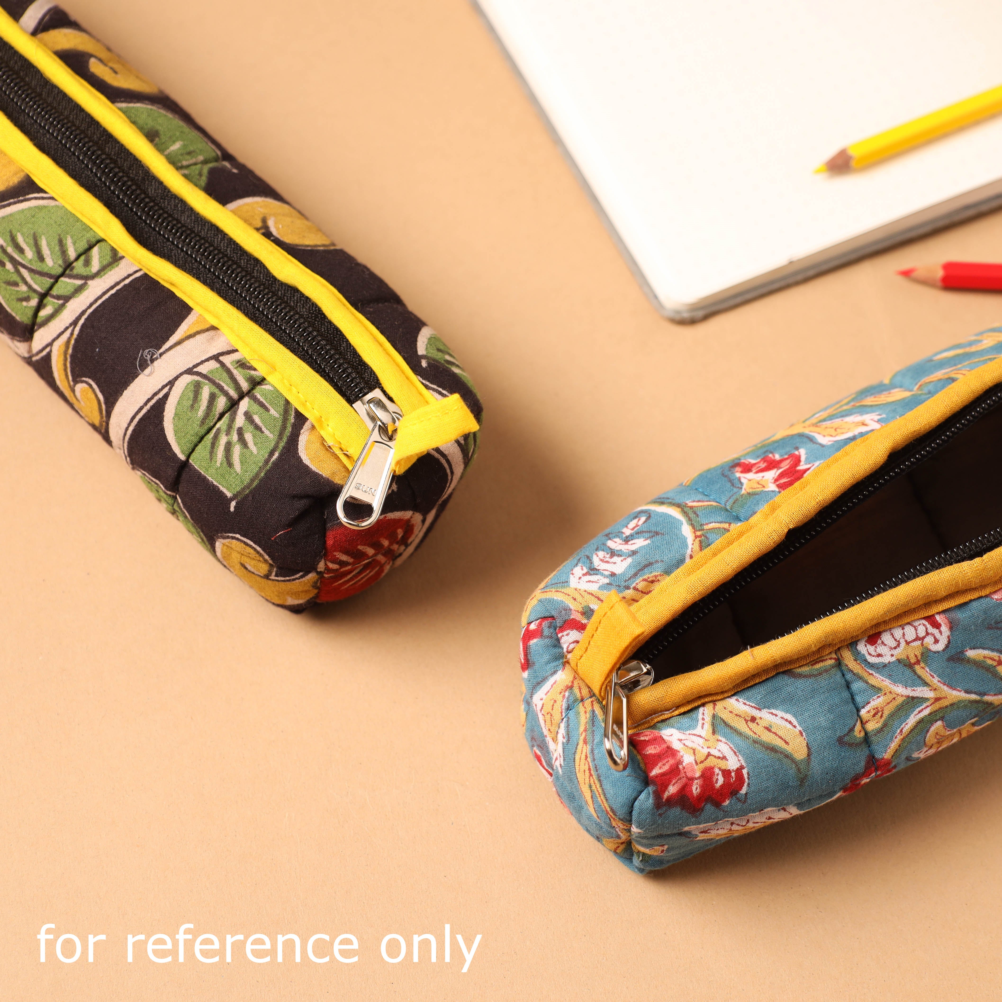 NOORI BAZAR Black - Handmade Quilted Cotton Pencil Pouch 10 - view 3