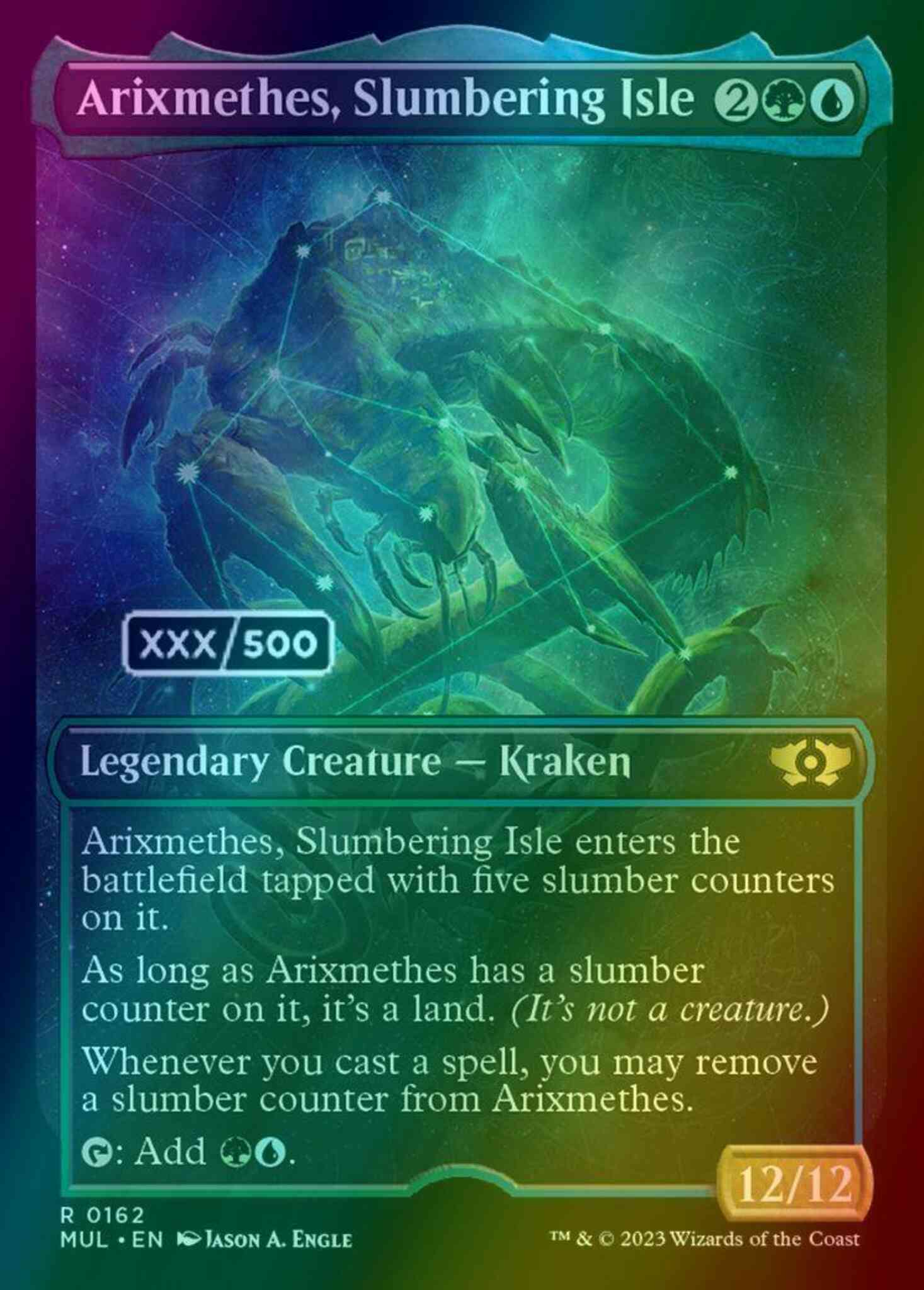 Arixmethes slumbering isle – Magic Arixmethes, Slumbering Isle - Serial Numbered [162z] [Planar Showcase] [Multiverse Legends] [Foil]
