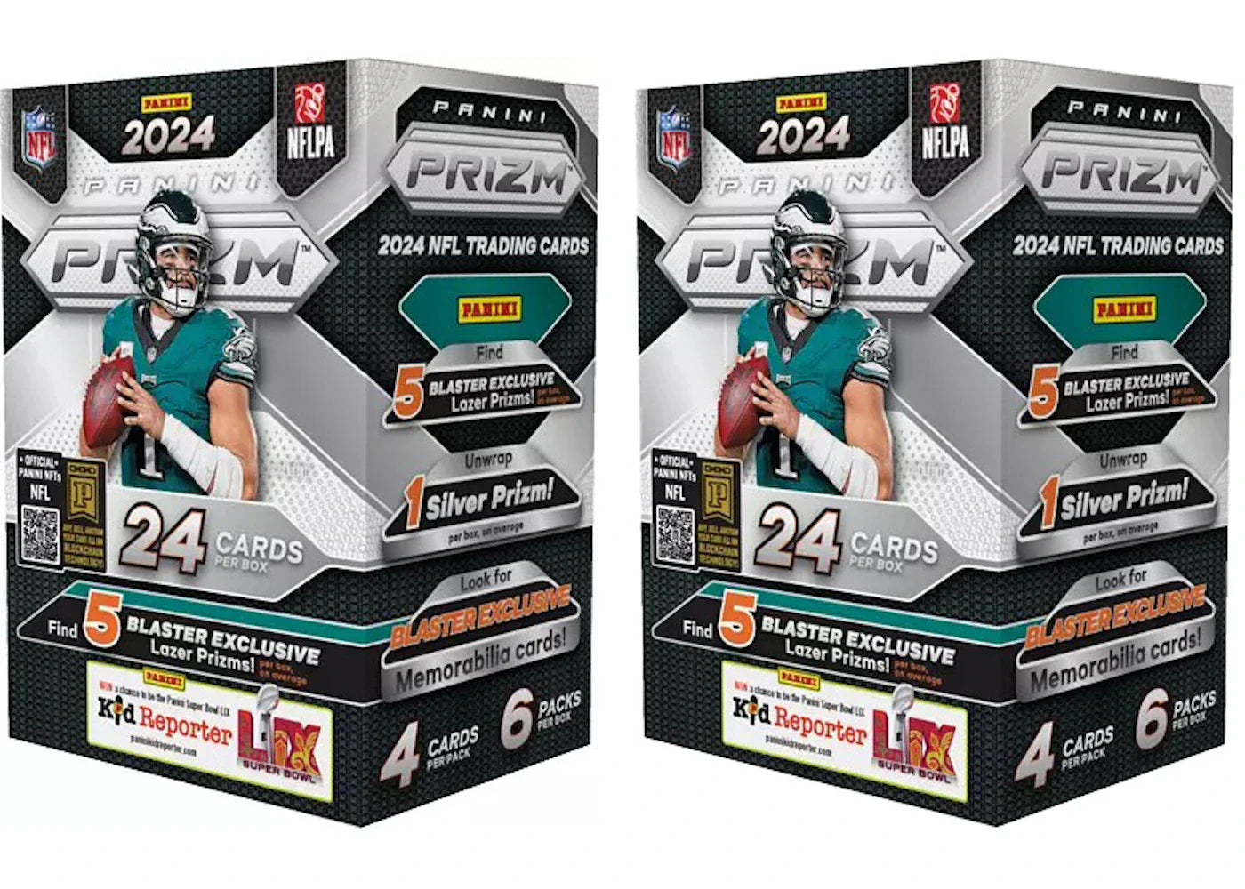 2024 Panini Prizm Football Blaster Box 2x Lot (Lazer Prizm)