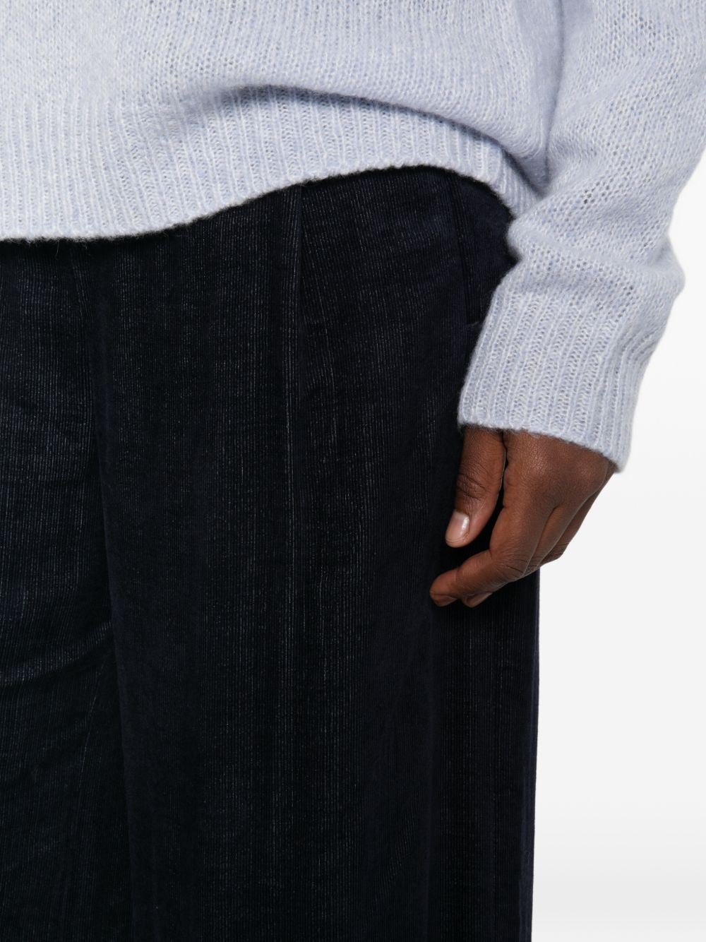 VIA MASINI 80 Trousers NAVY – Viscose 100% - view 2