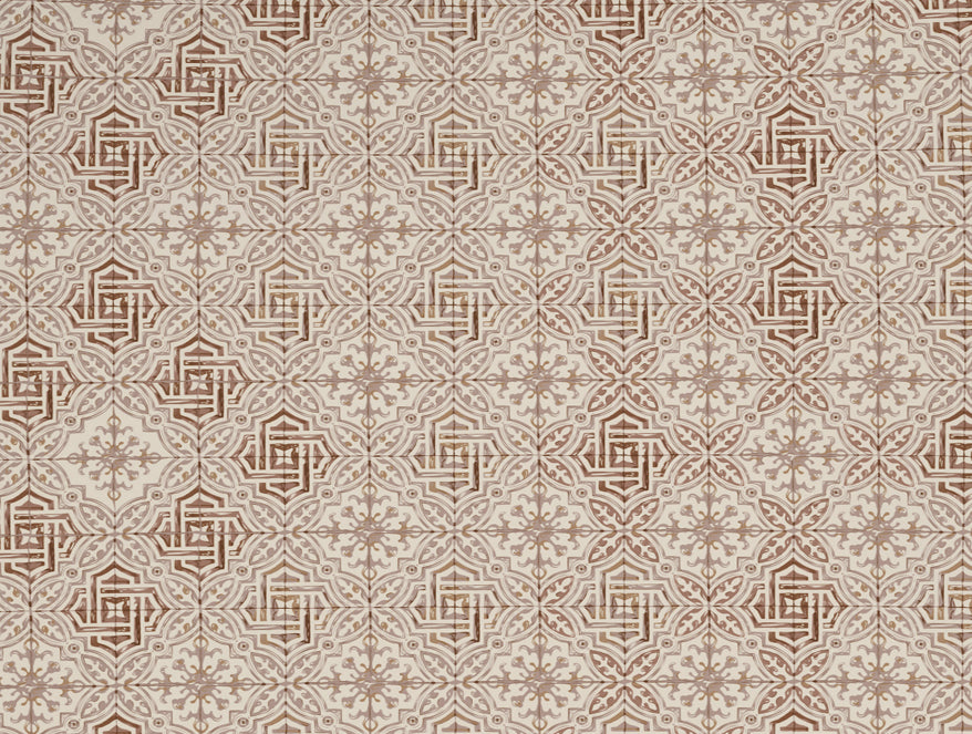 Spaces India Geometric Turtledove - Light Taupe 100% Cotton Double Bedsheet - Morroccan By Spaces - view 6